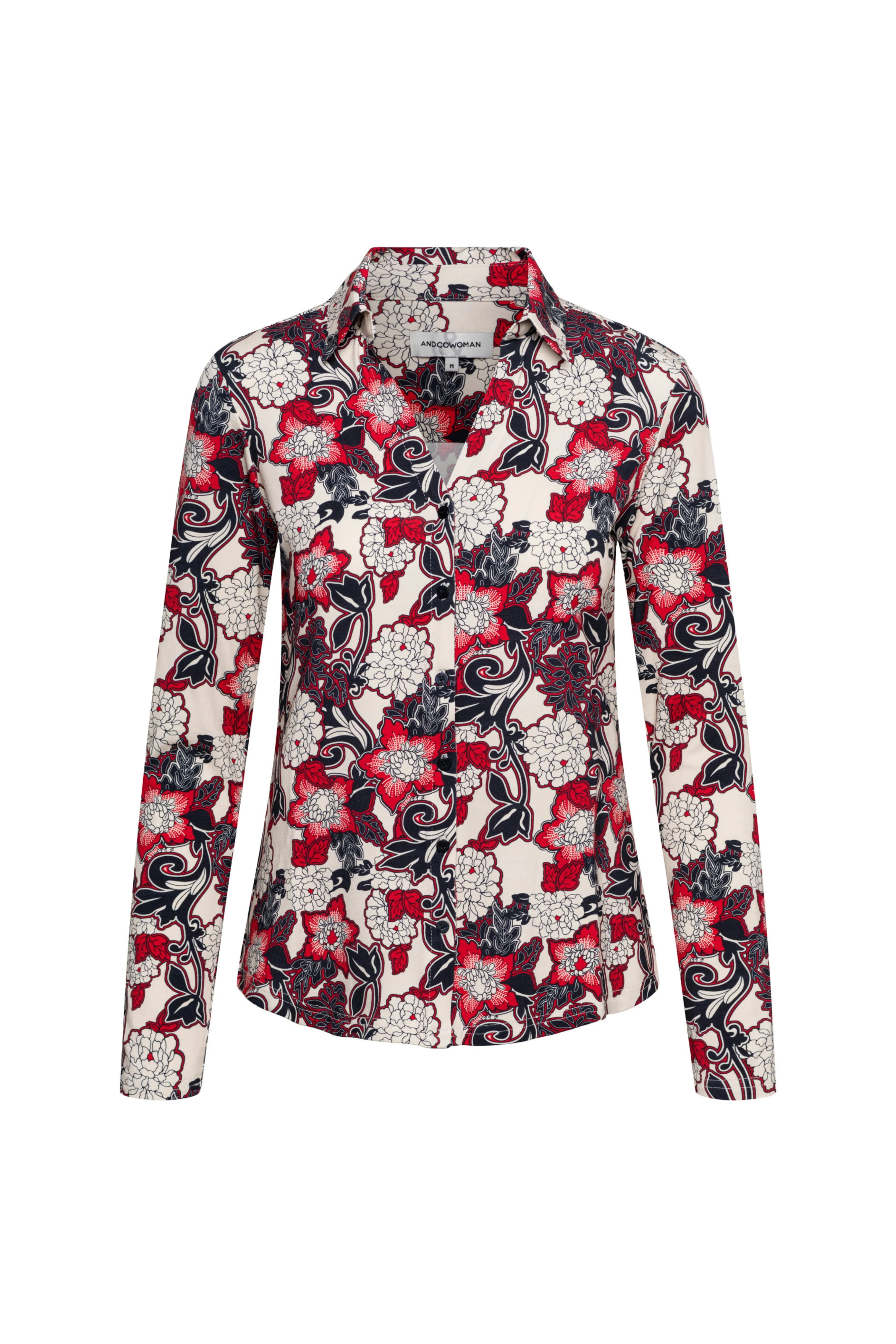 Blouse Vayen Flower Red Multi BL417 - Image 3
