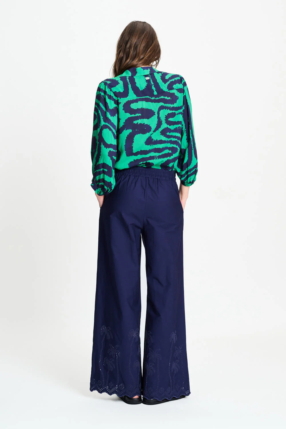 Blouse Waves Green Multi Colour SP9546 - Image 5