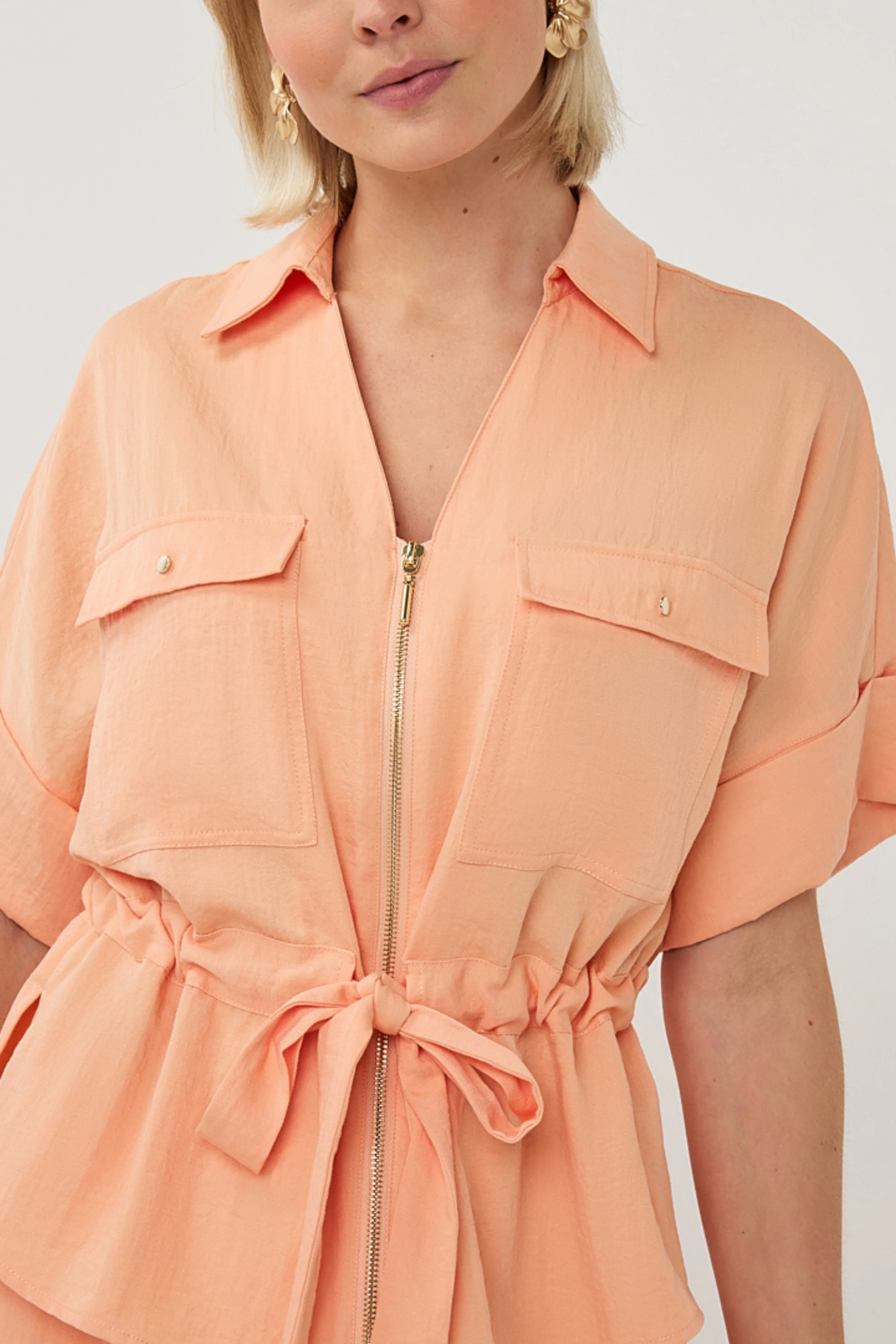 Blouse Zipper Fine Crinkle Bellini SP26.10038 - Image 2