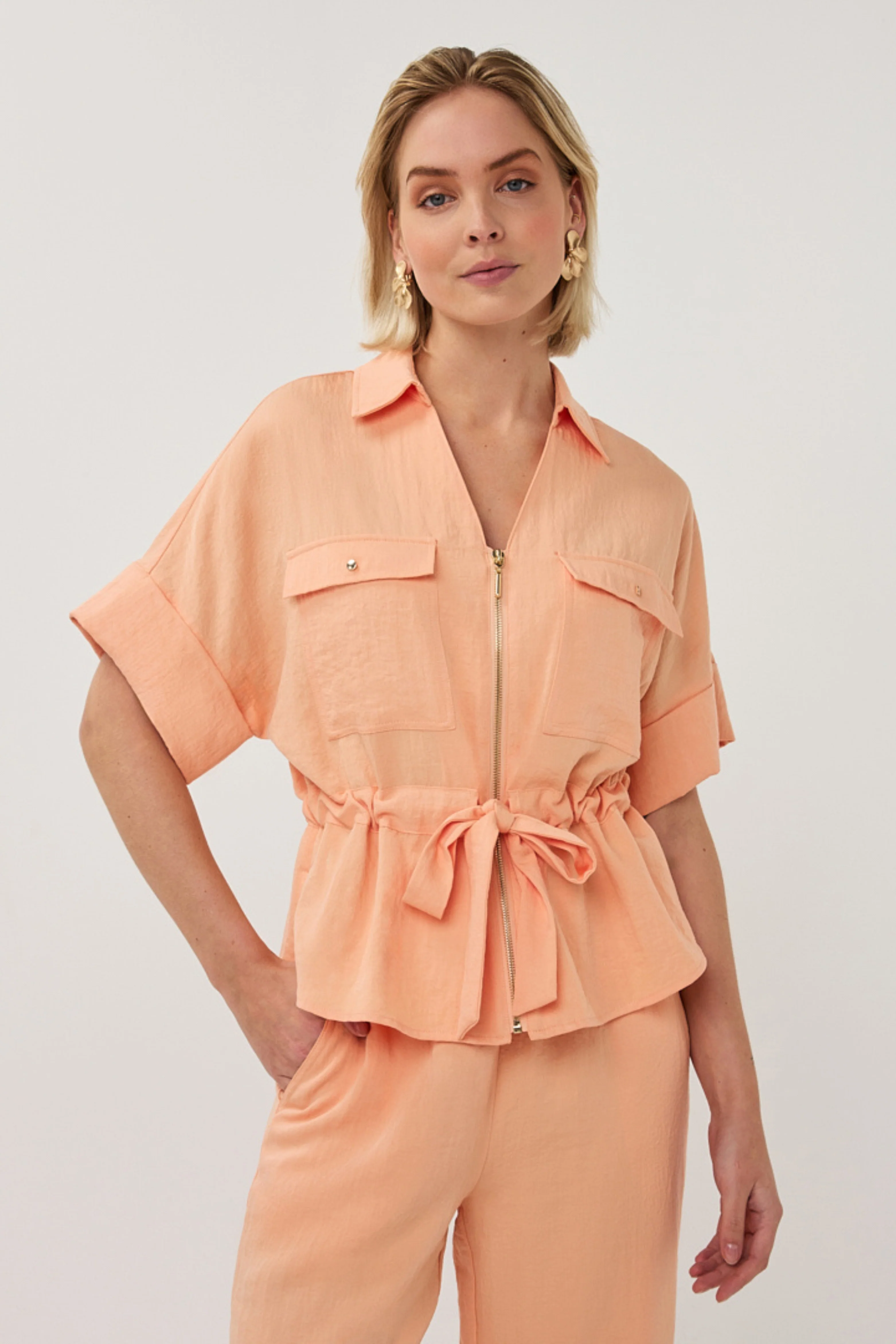 Blouse Zipper Fine Crinkle Bellini SP26.10038 - Image 5