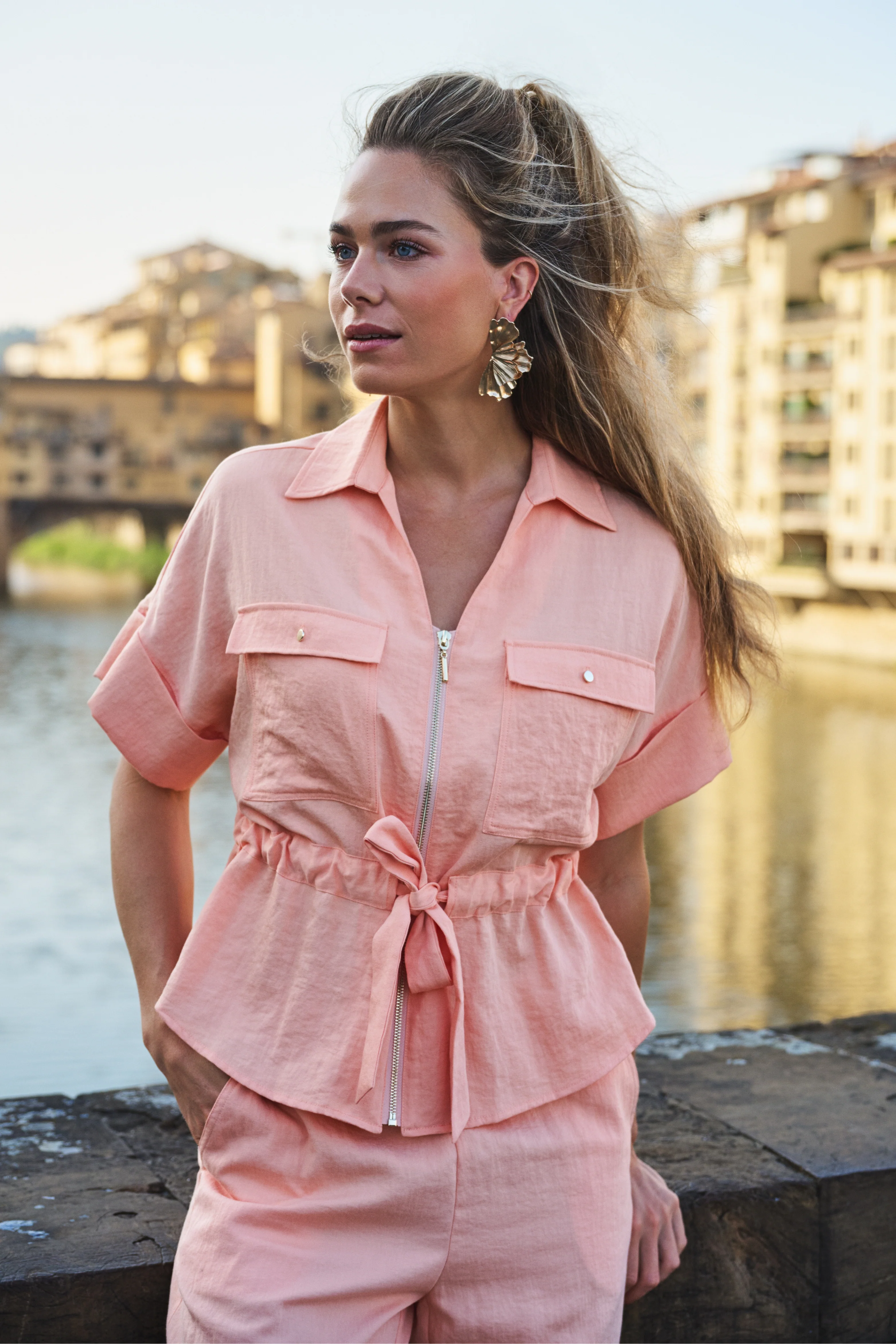 Blouse Zipper Fine Crinkle Bellini SP26.10038 - Image 7