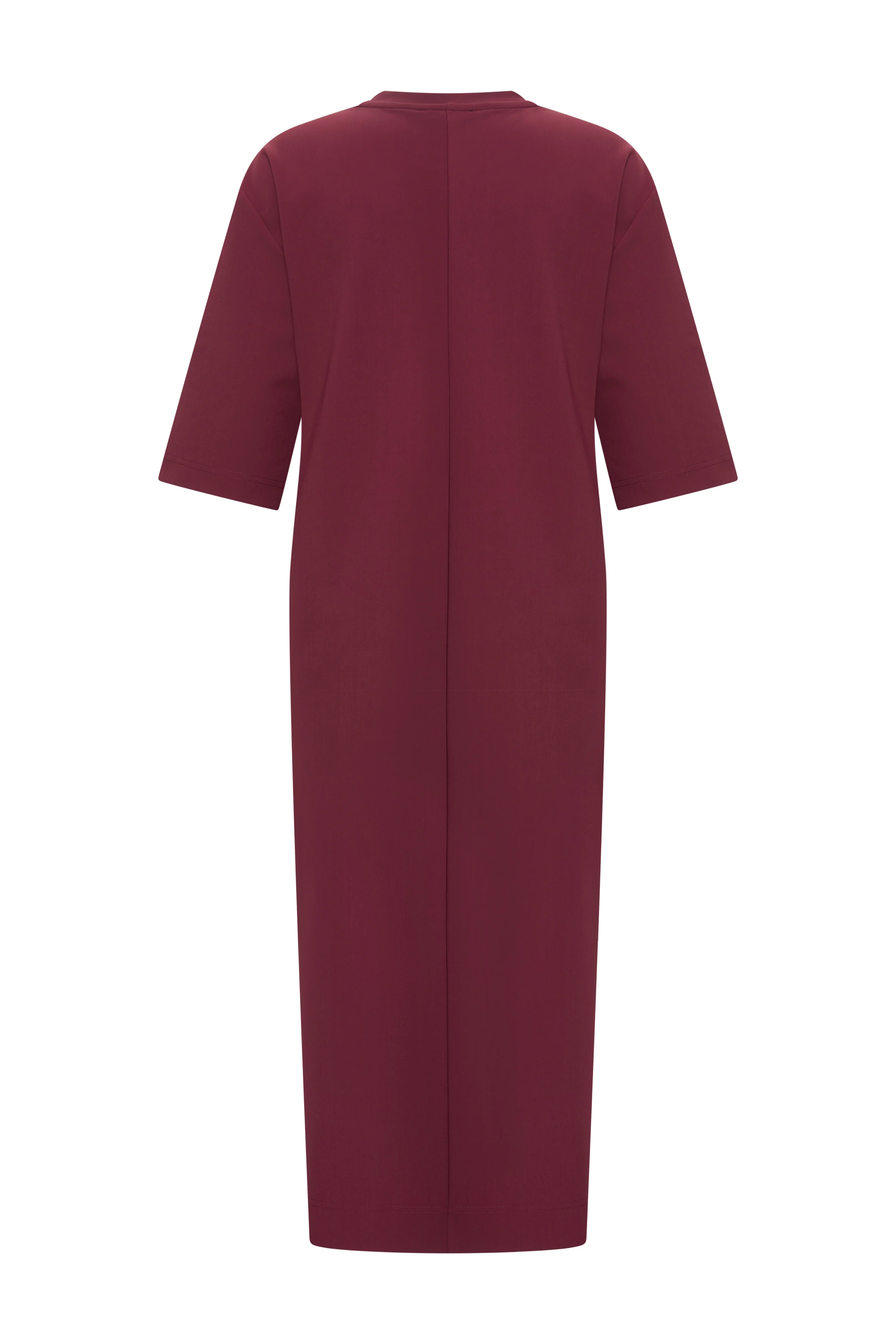 Bonded Travel Jurk Burgundy 202692 - Image 3