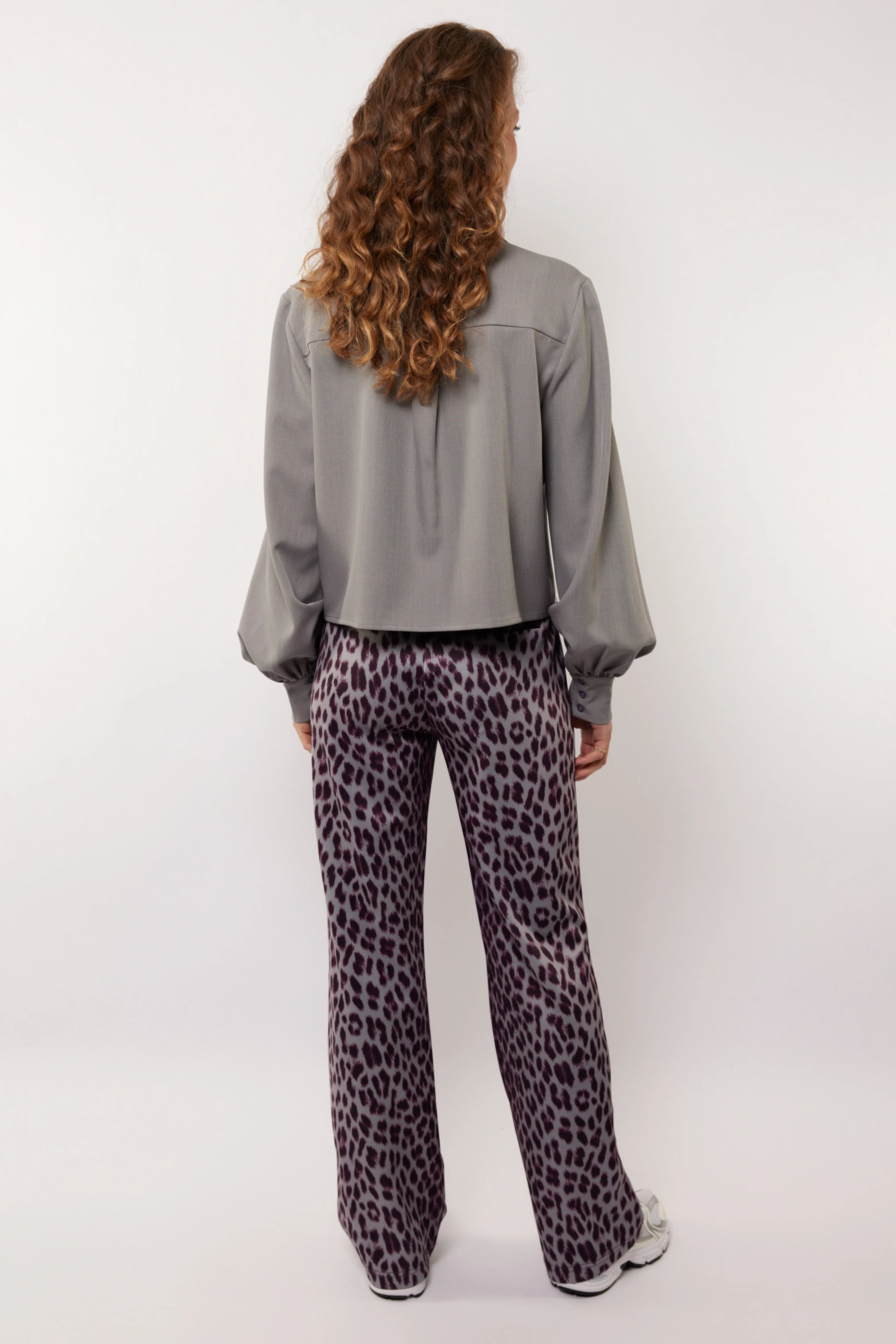 Broek Bindi Gray Melange Mauve Wine - Image 2