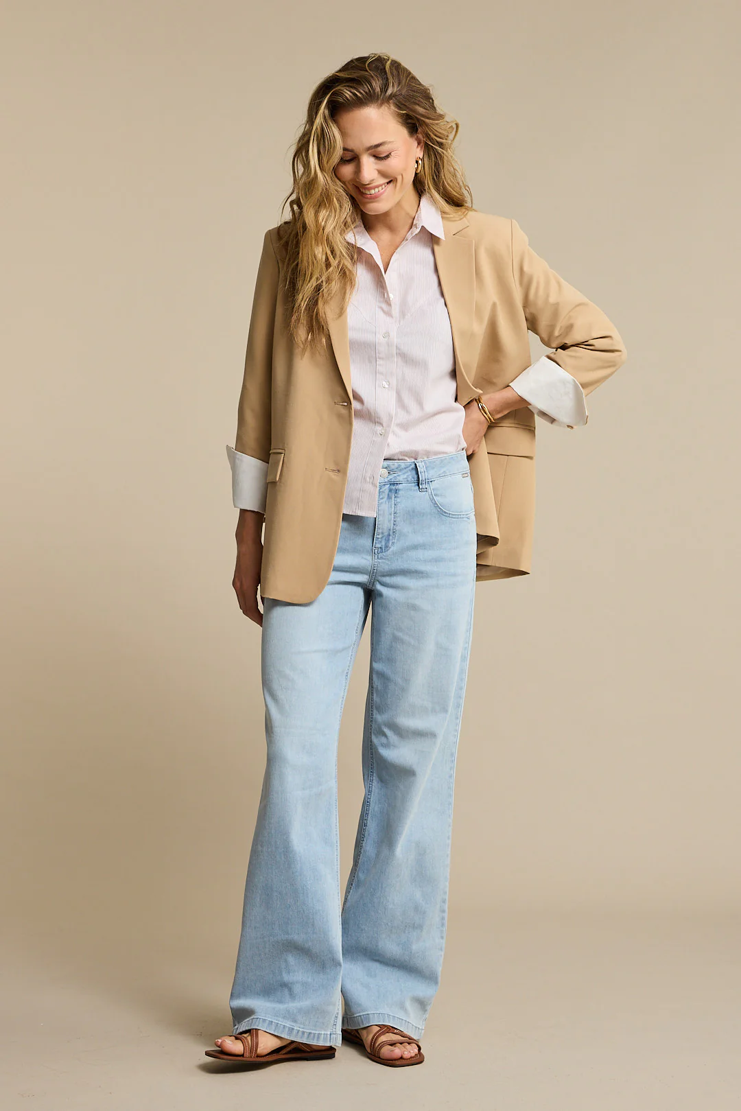 Broek Brielle Flare Denim Light Blue SRB4846 L33 - Image 8