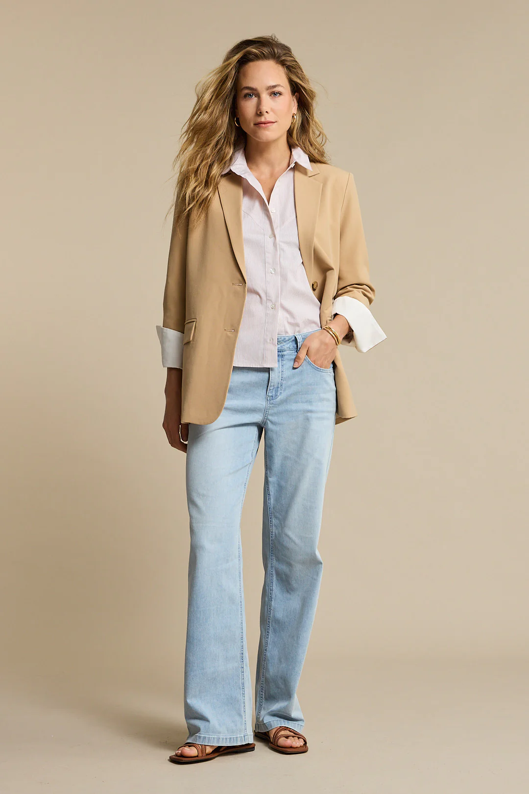 Broek Brielle Flare Denim Light Blue SRB4846 L33 - Image 9