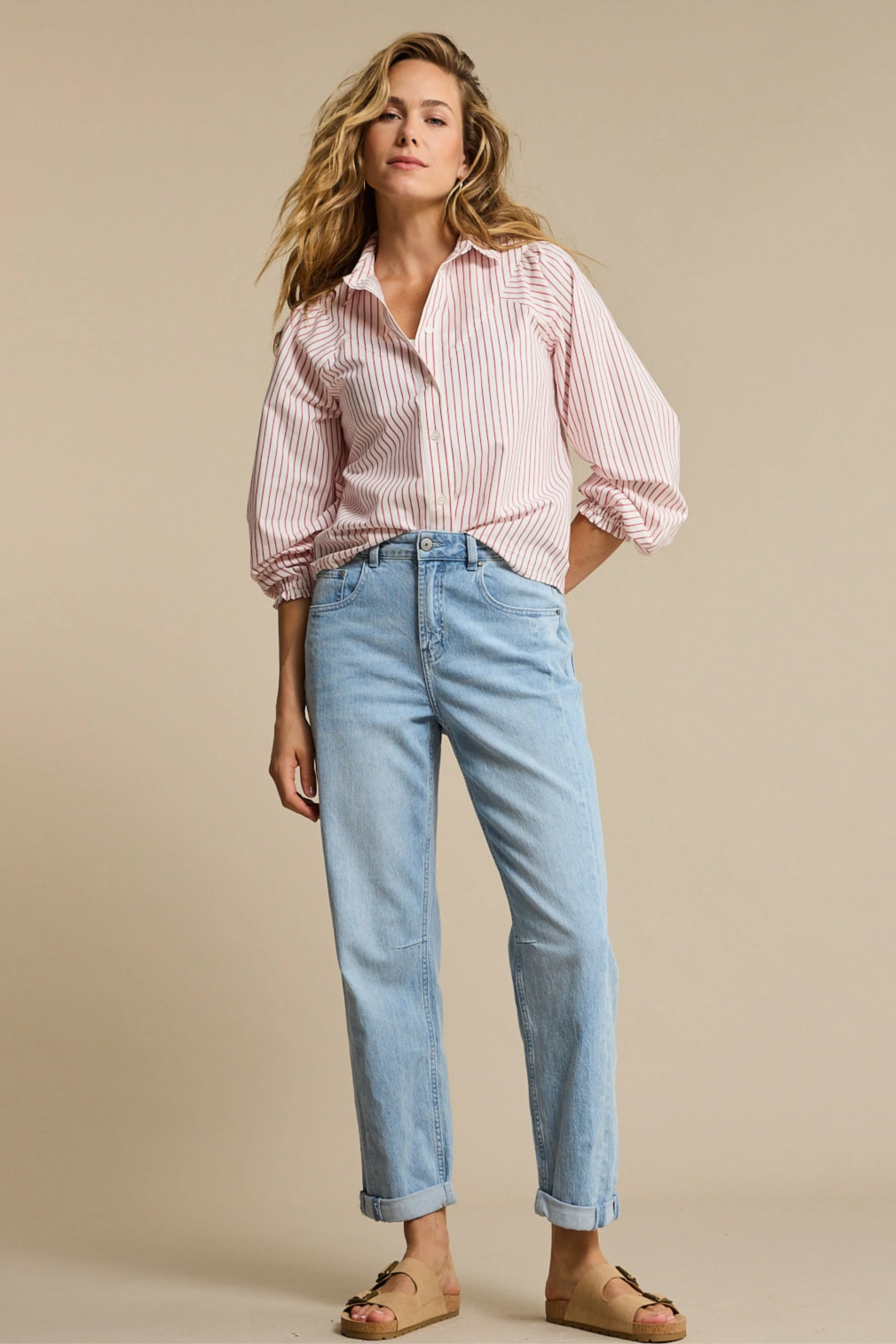 Broek Caitlina Sidepatch Light Blue SRB4824 - Image 4