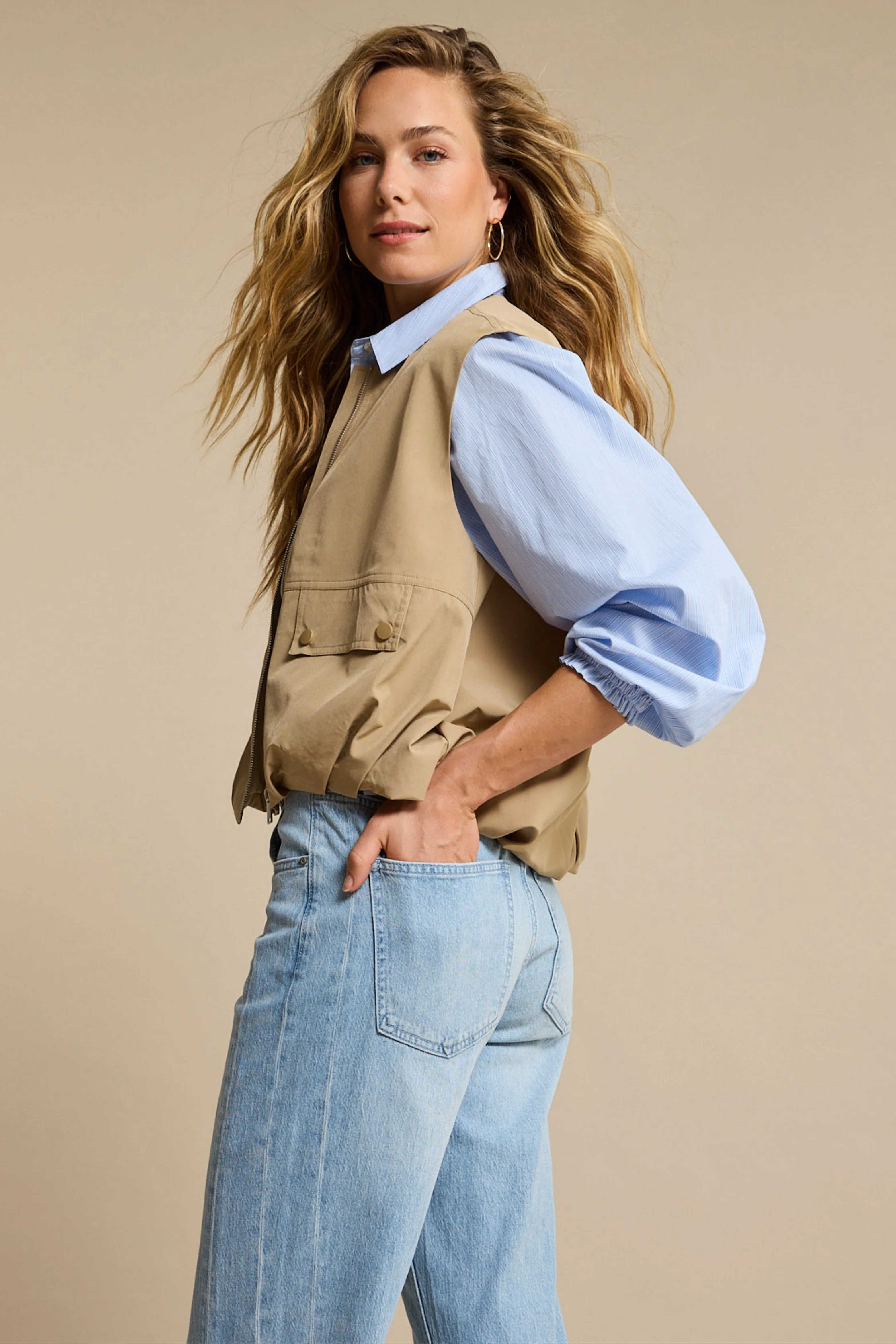 Broek Caitlina Sidepatch Light Blue SRB4824 - Image 7