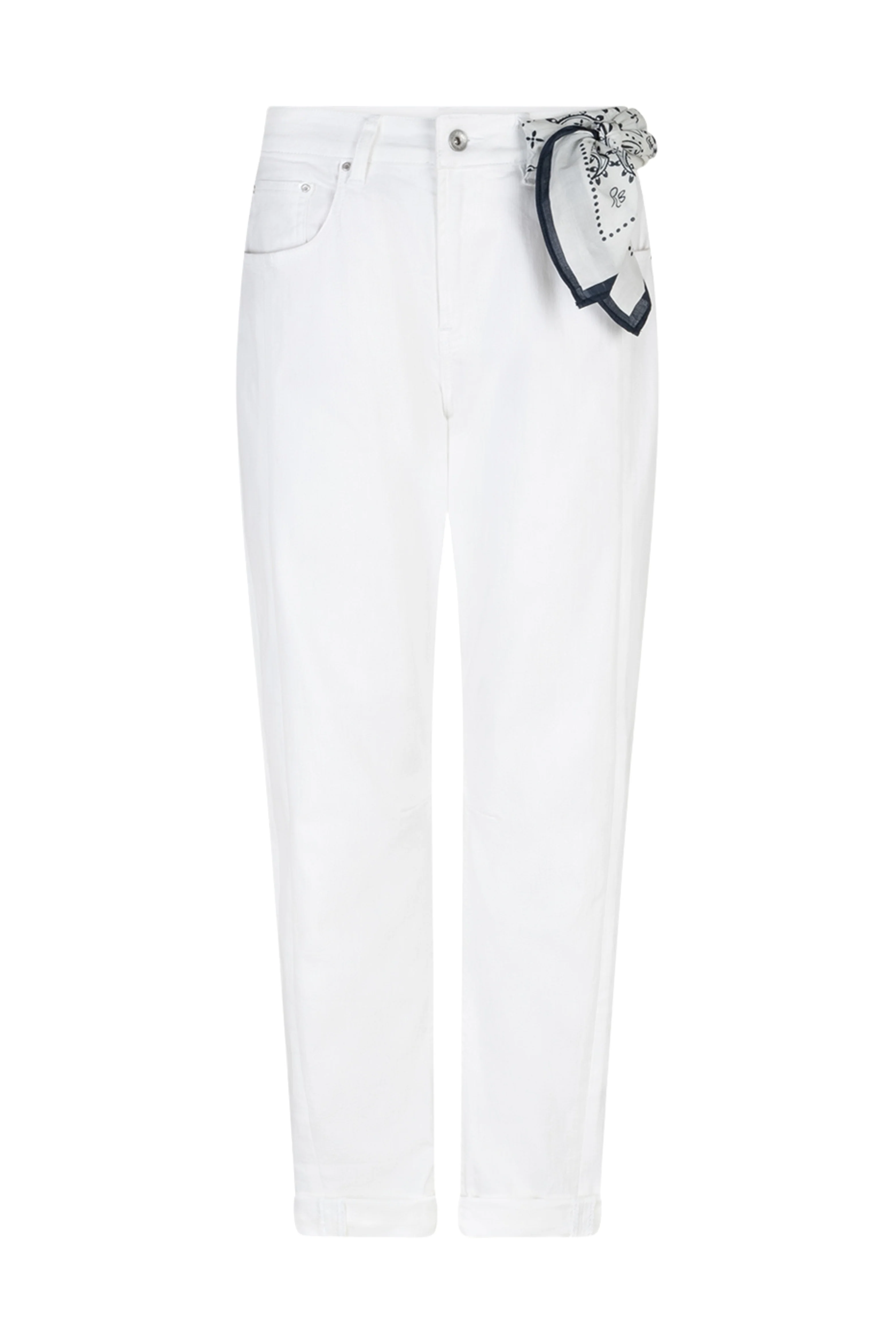 Broek Caitlina Sidepatch White SRB4905 - Image 3