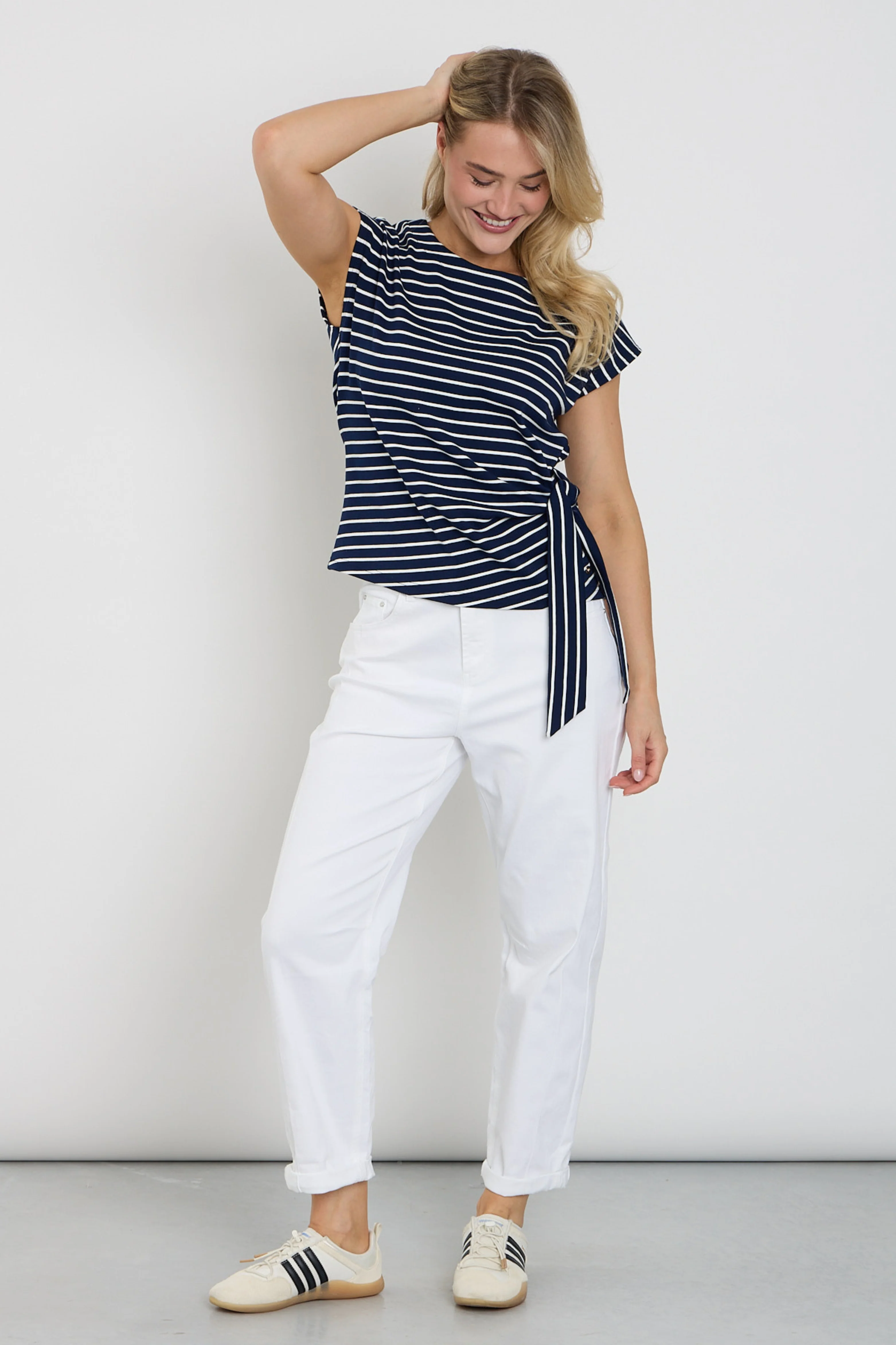 Broek Caitlina Sidepatch White SRB4905 - Image 4