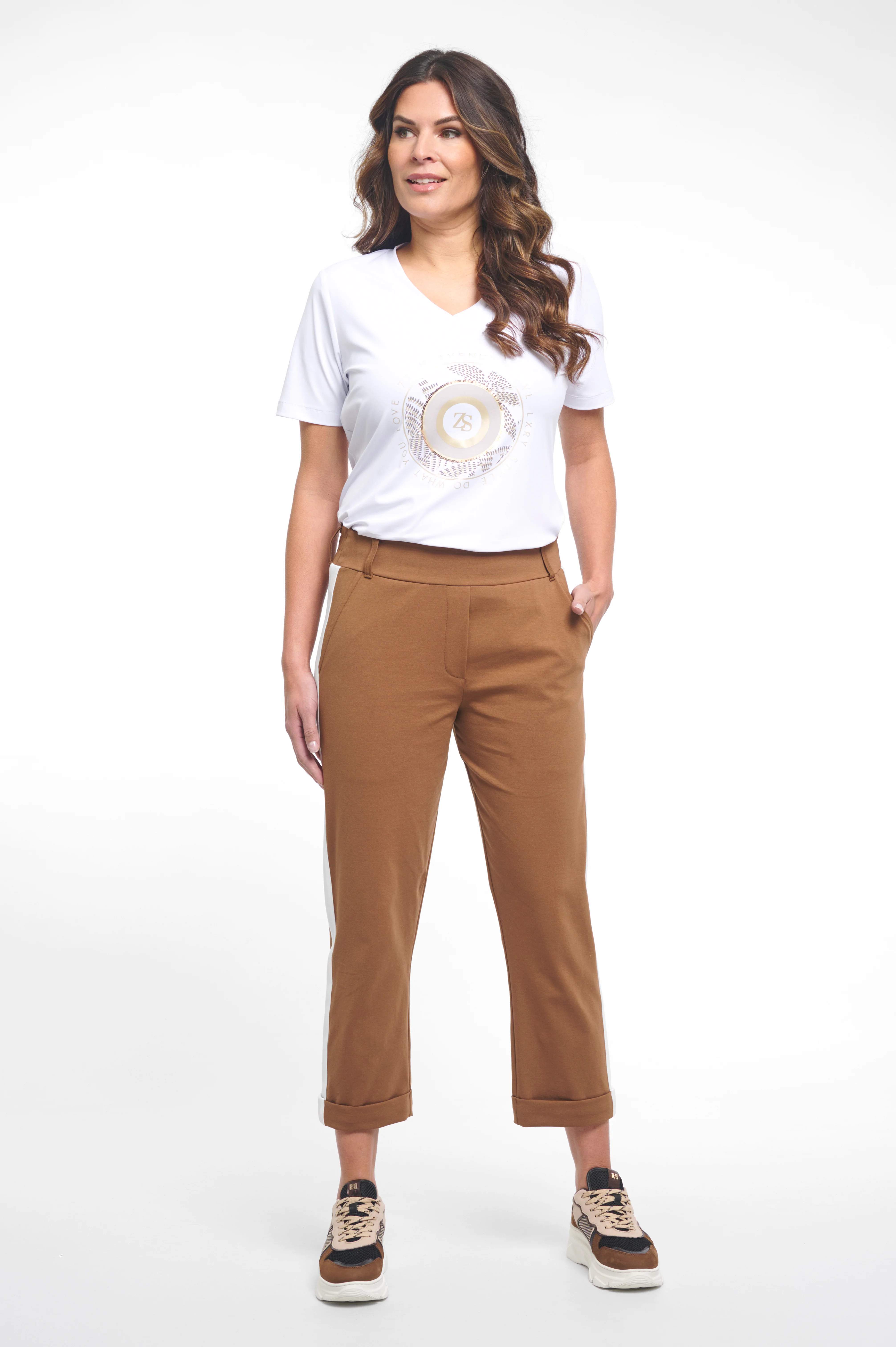 Broek Capri Vera Summer Camel 262 - Image 3