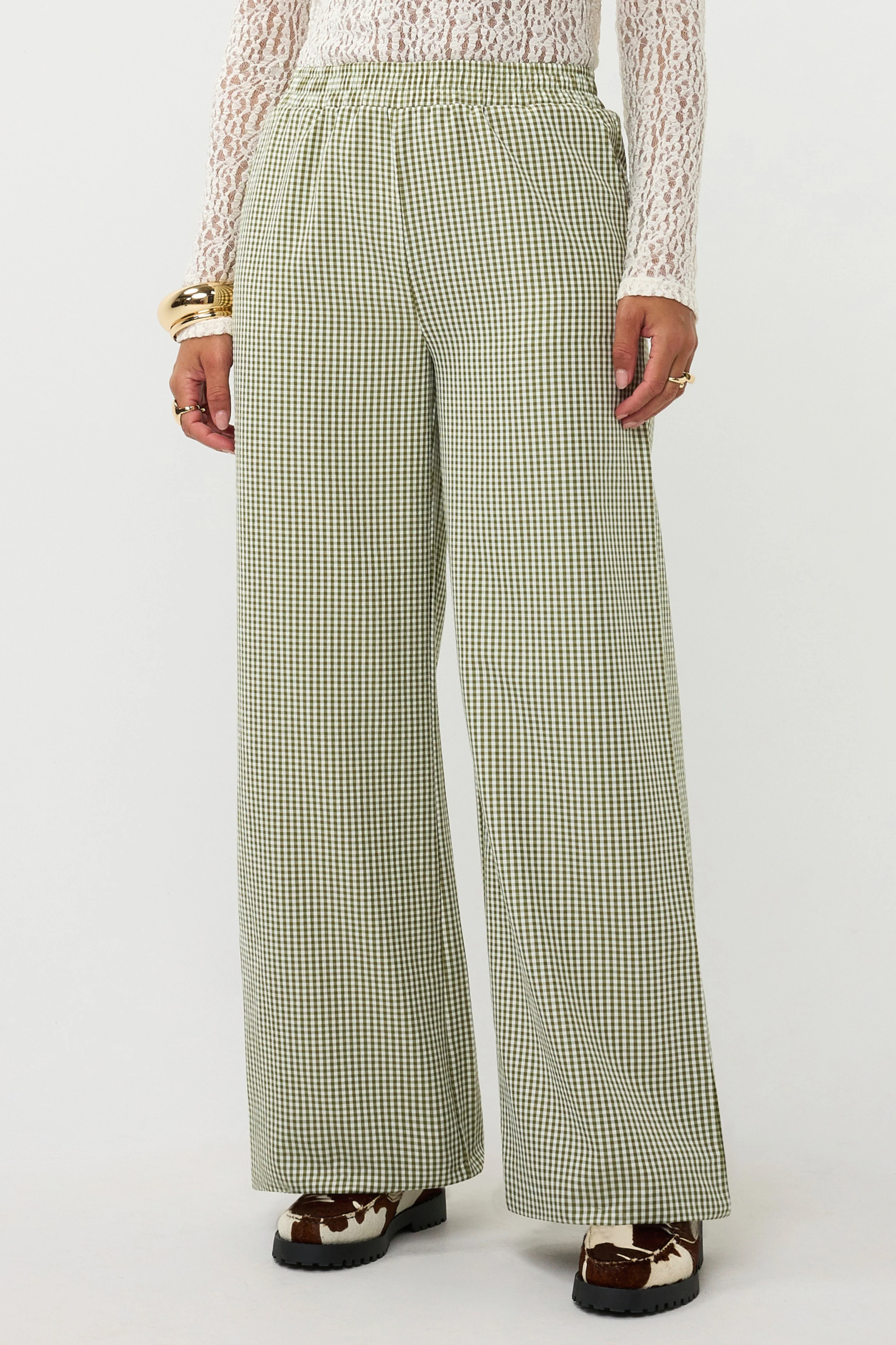 Broek Celeste Green Check Tall - Image 2