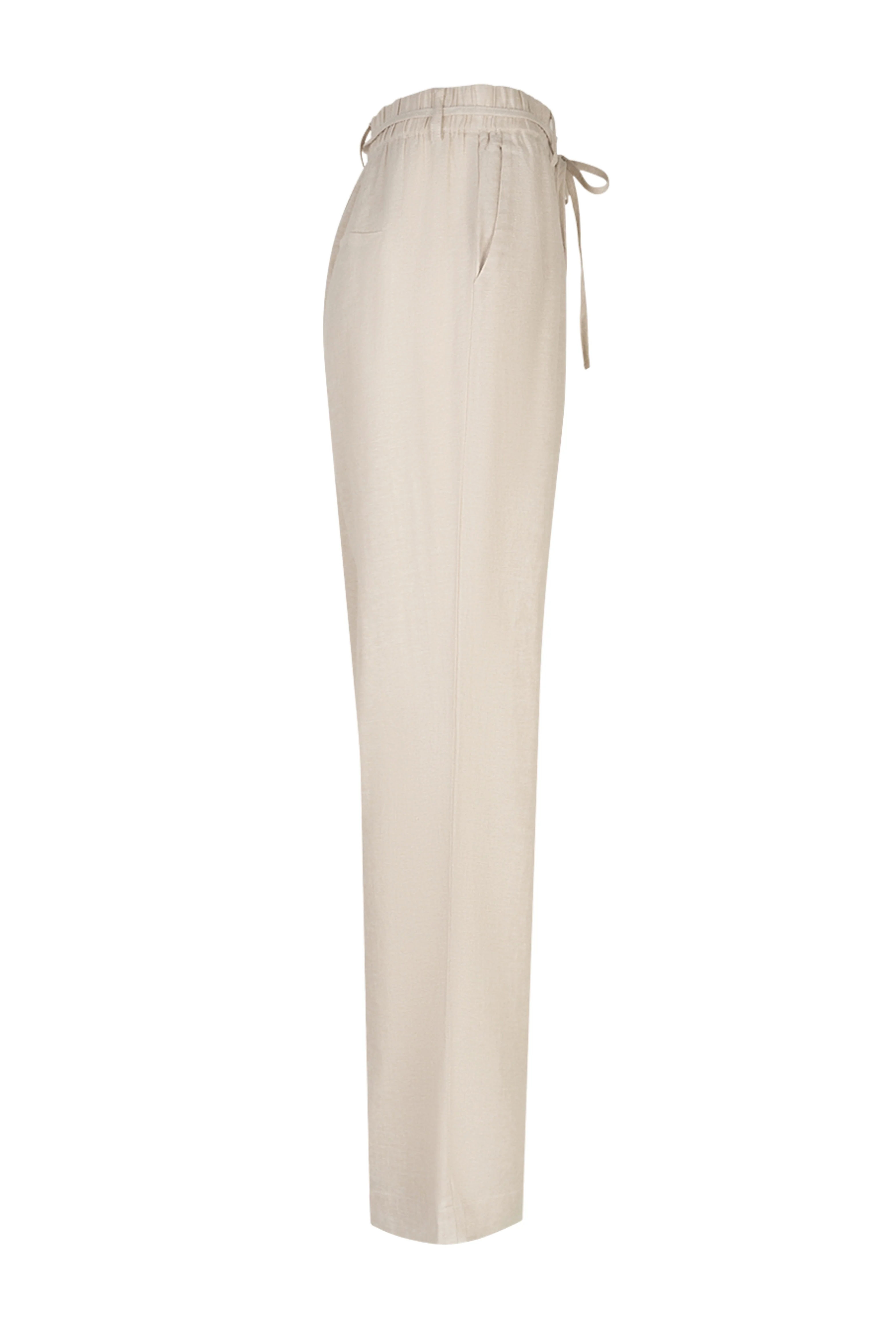 Broek Claudette Linen Visco Melange Pebble SRB4797 L33 - Image 3