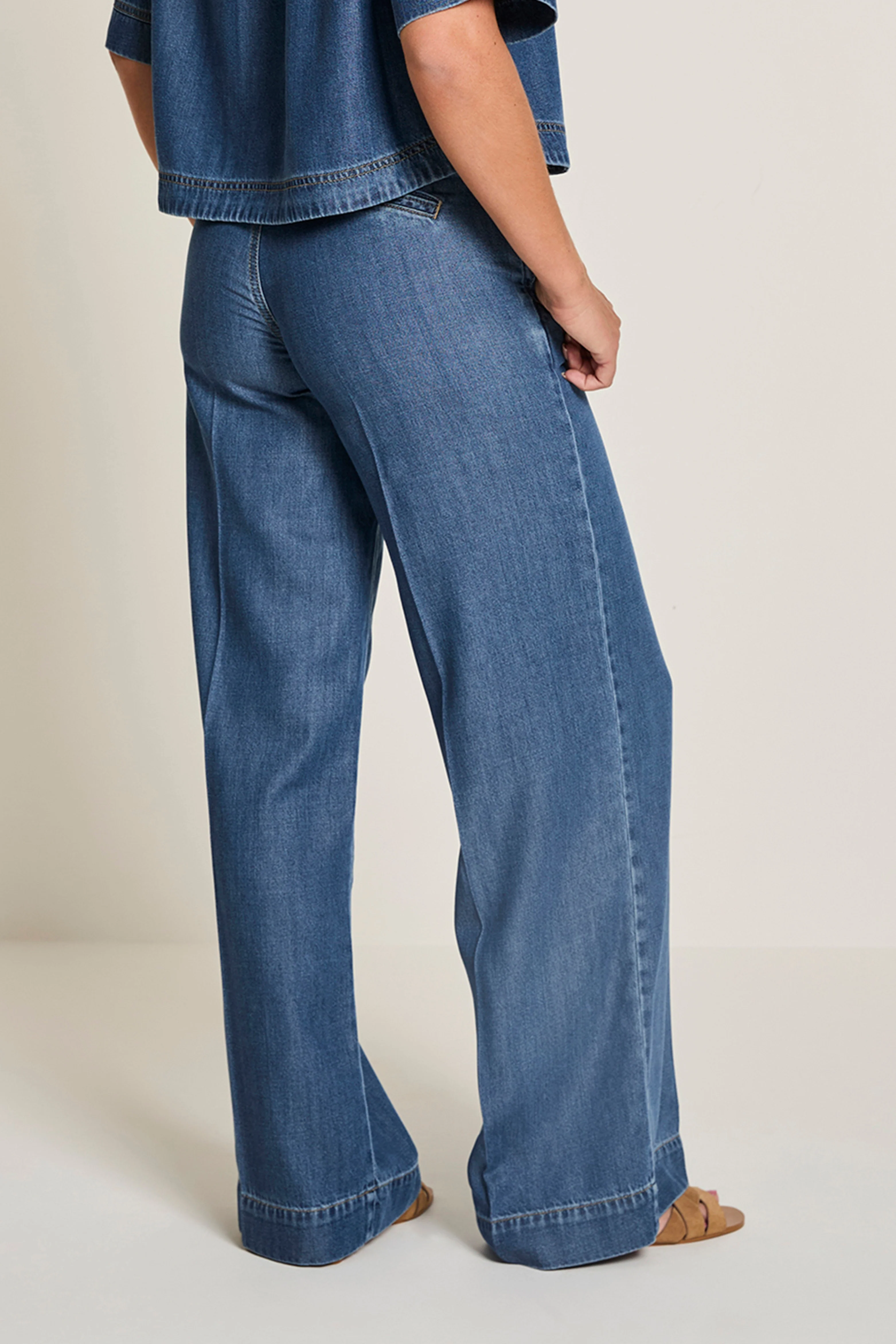 Broek Cloë Lyocell Blue SS261266343 L32 - Image 3