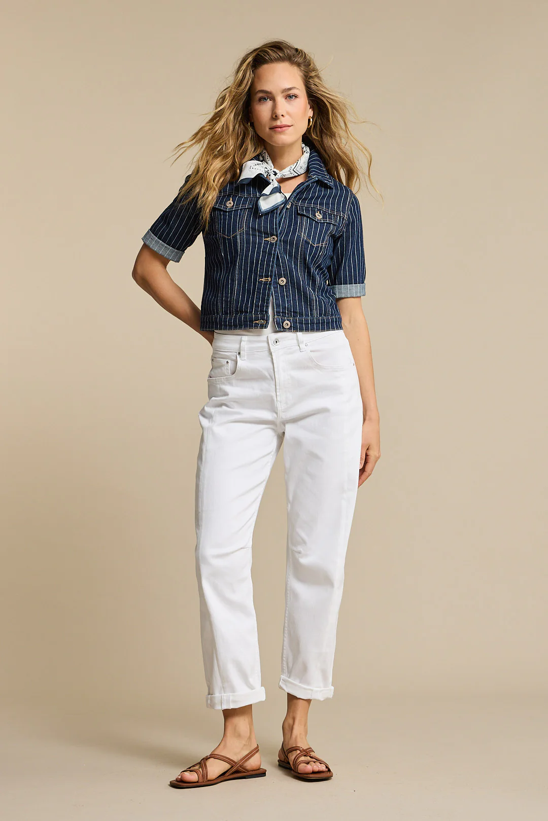 Broek Colette 5 Pocket White SRB4899 L33 - Image 7
