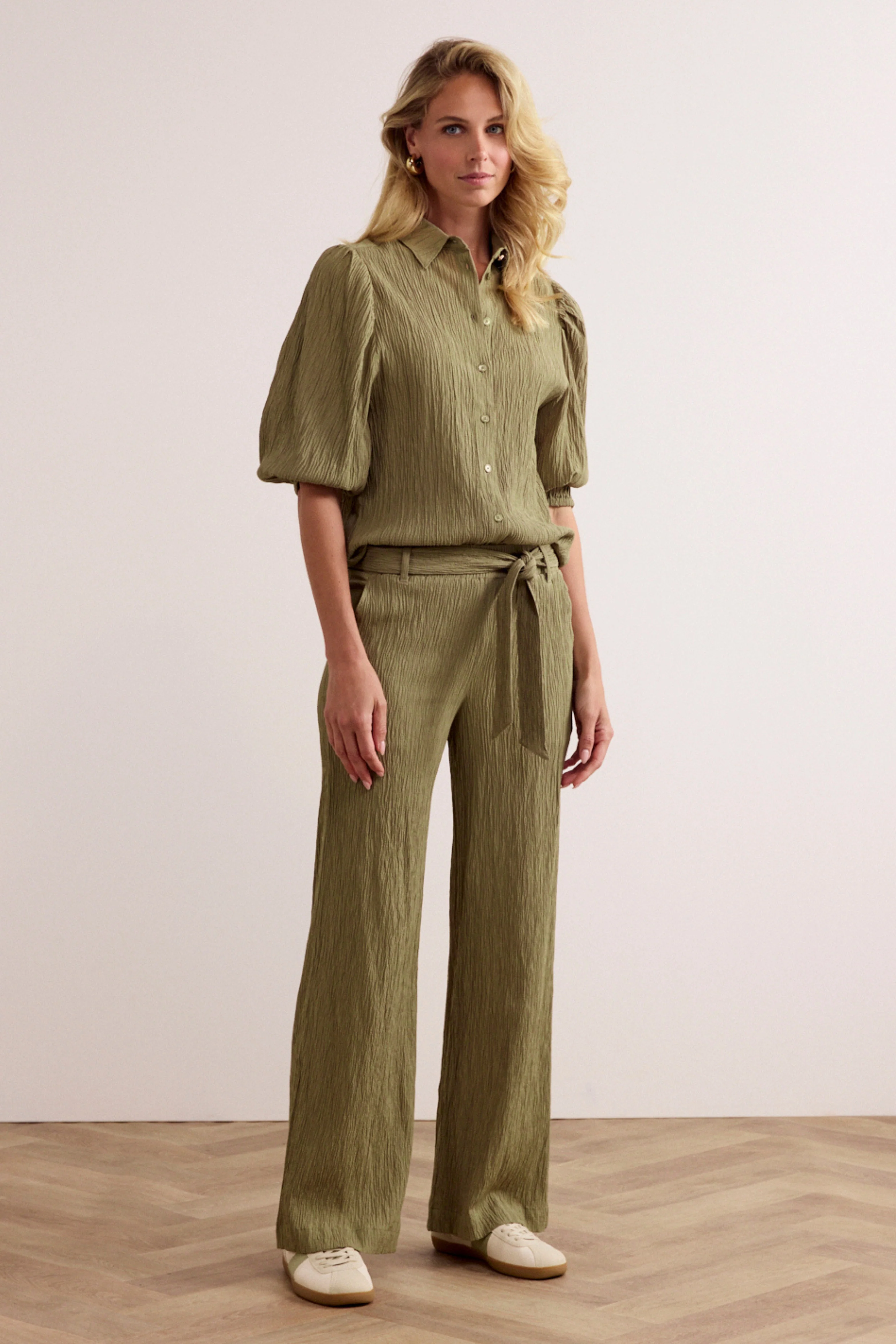 Broek Creased Wide Leg Aloe C30-19-101 2 - Image 3