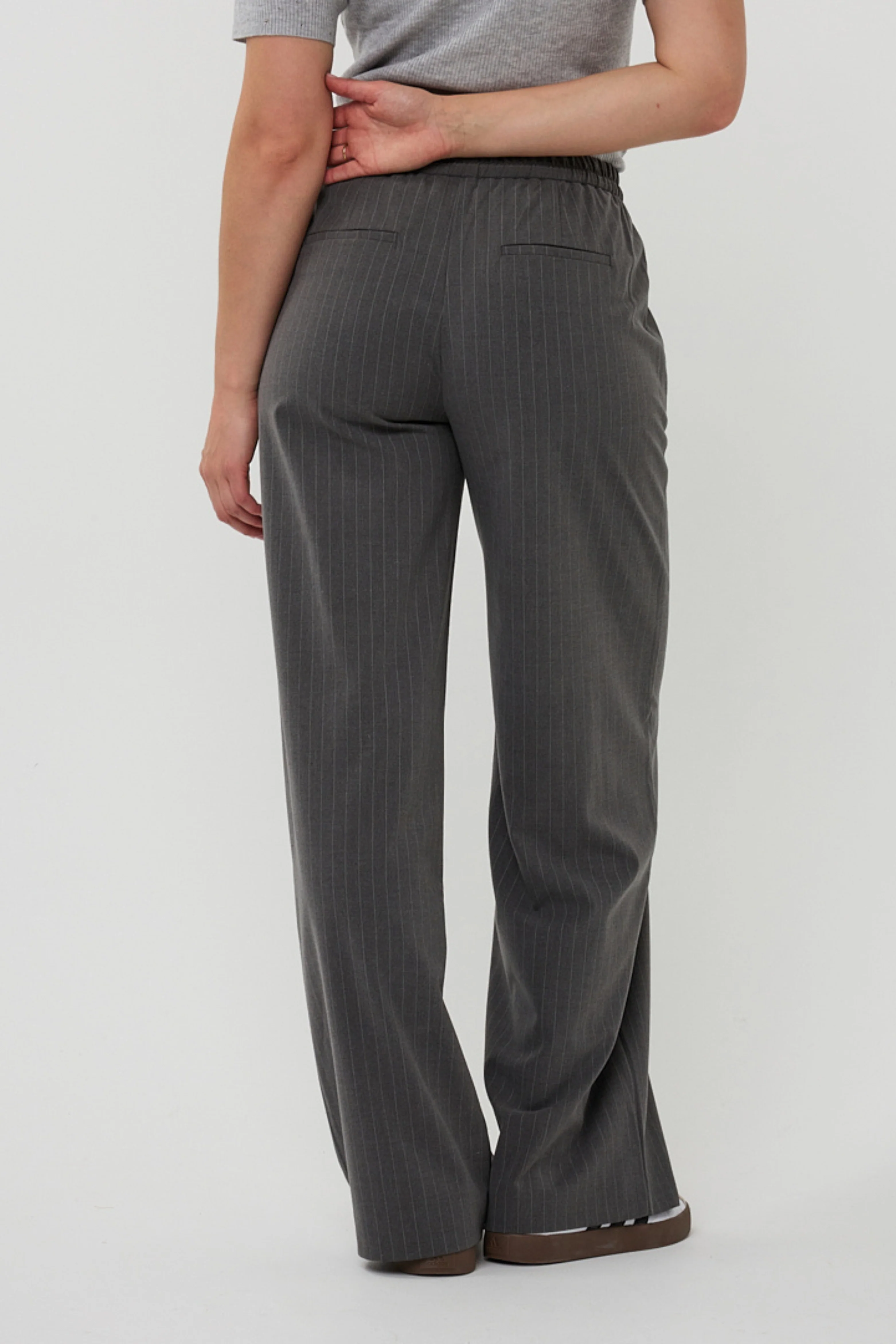 Broek Drawstrings Pinstripe Grey Melange F25.10548 - Image 4