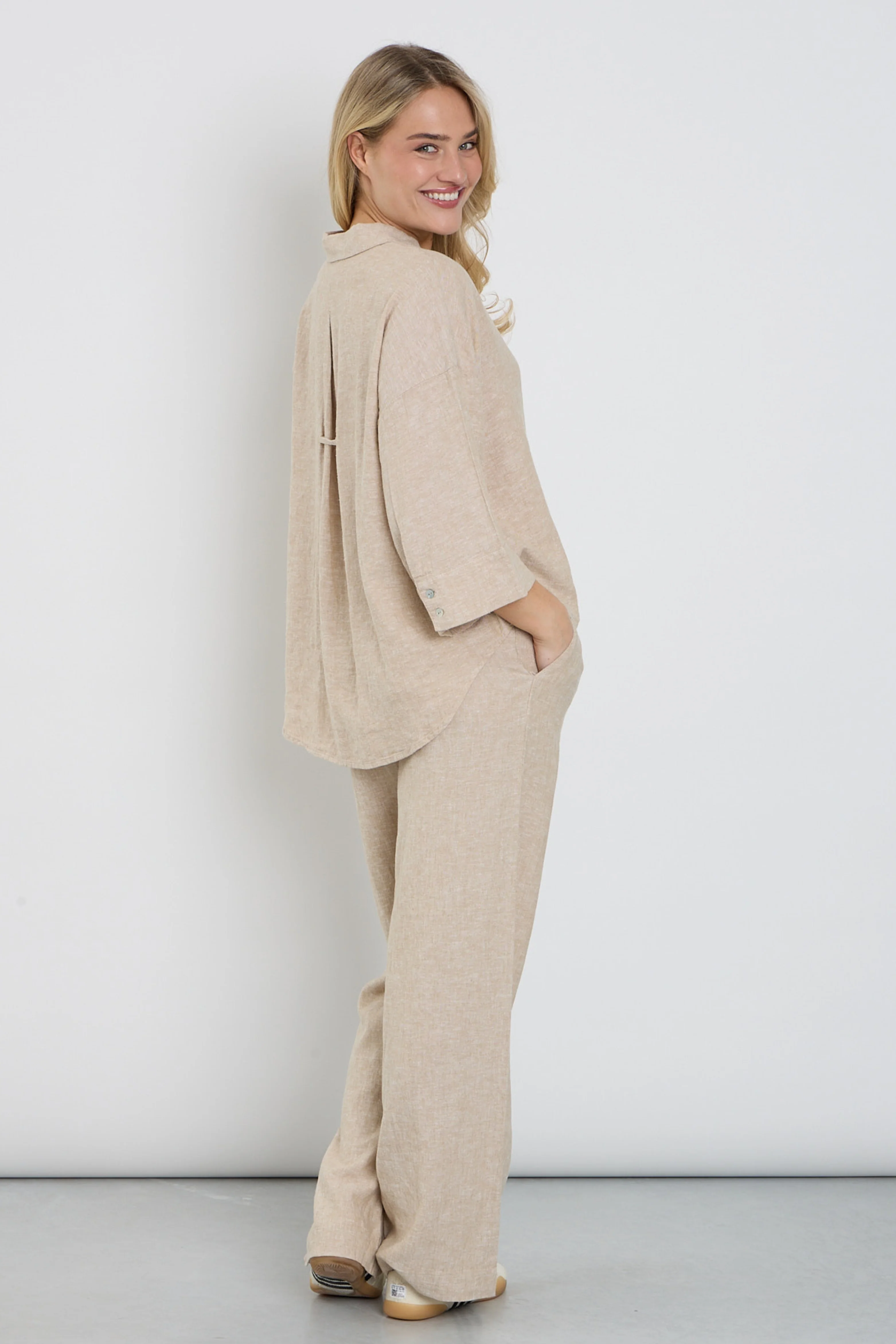 Broek Fqlava Sand Melange 127405 - Image 2