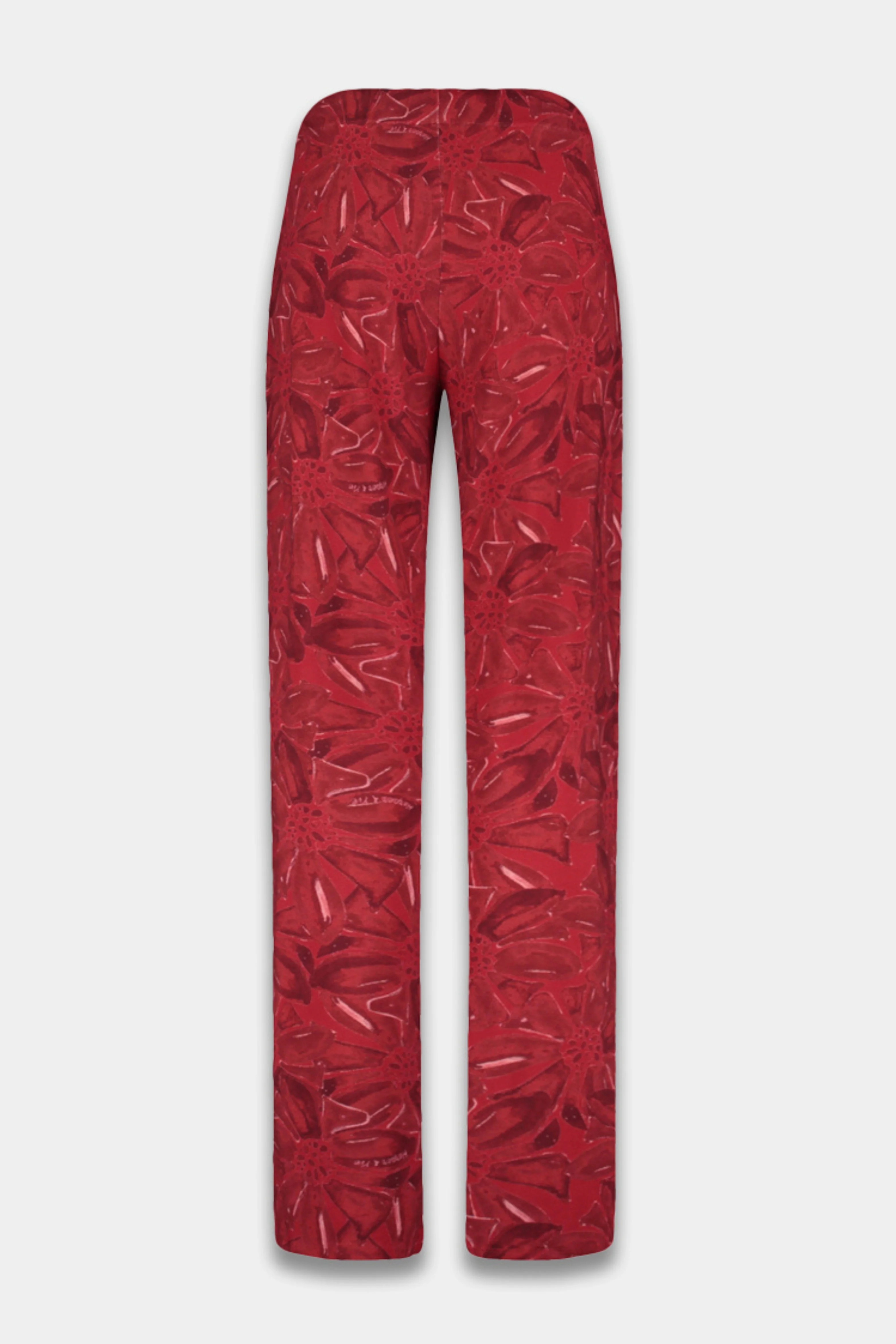Broek Jane Ruby Red Flower AW25T101 - Image 4