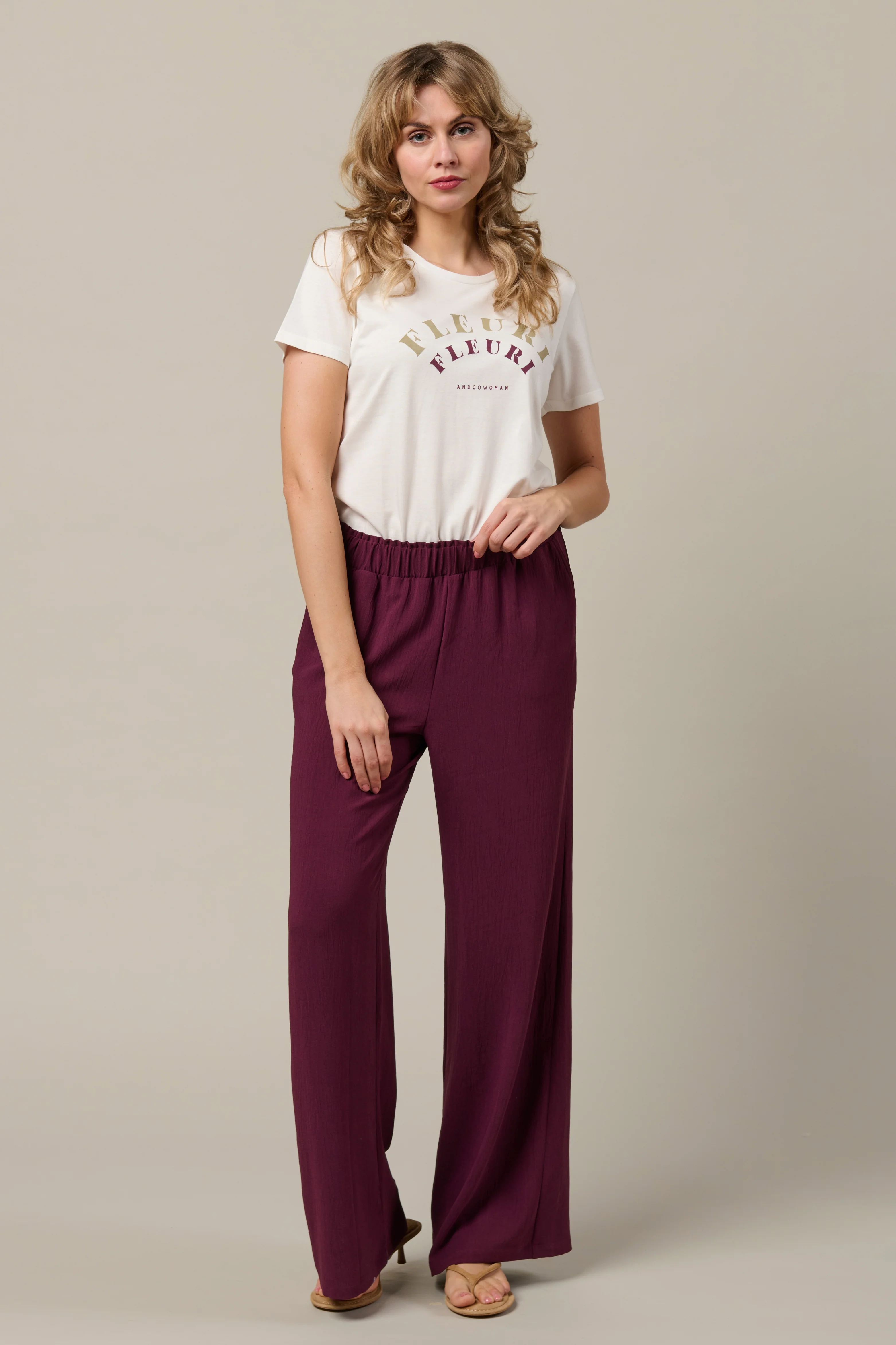 Broek Julie Plum PA443 - Image 5