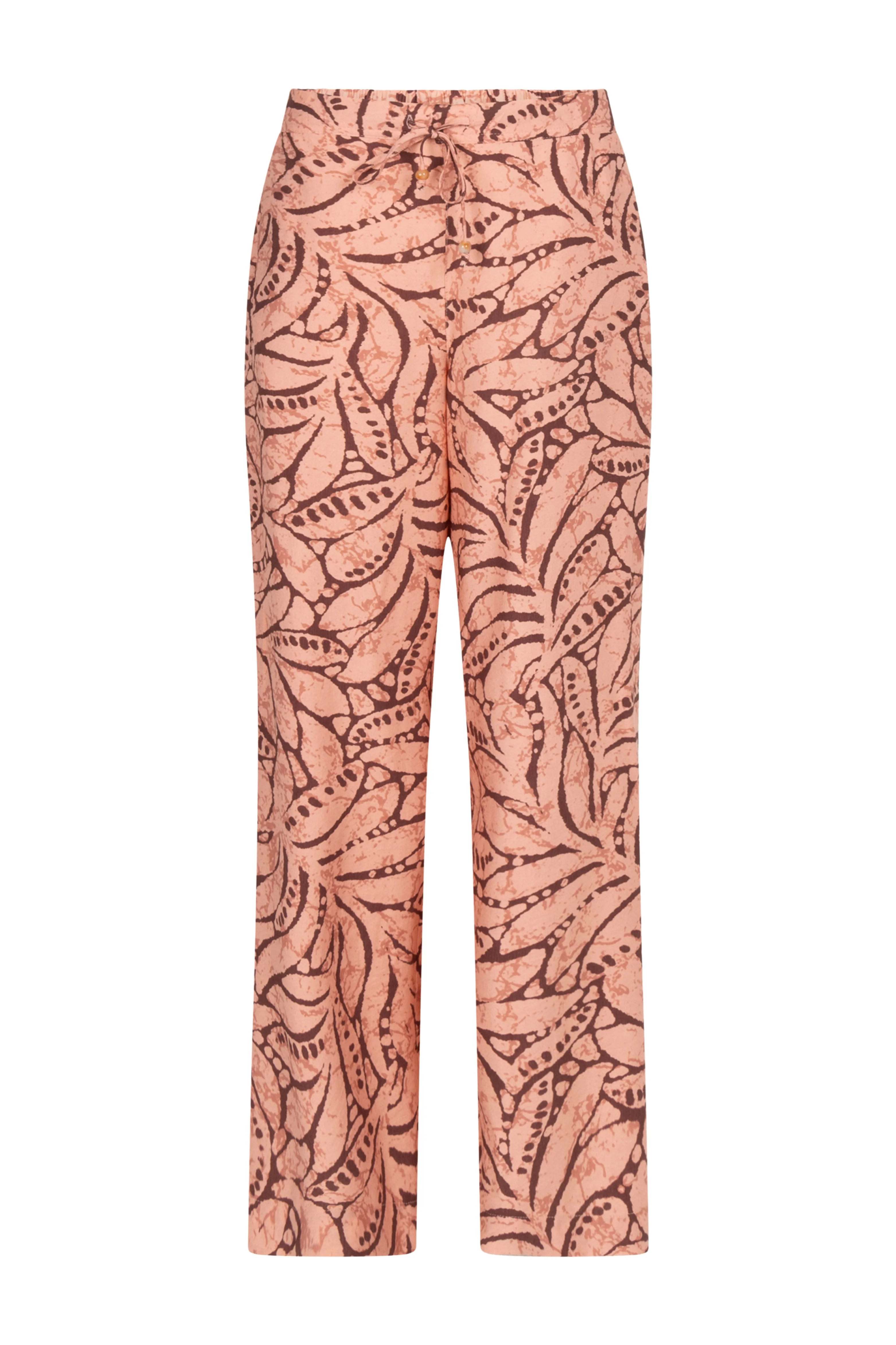 Broek Leaf Luxe Print Peach C17-20-101 3 - Image 2