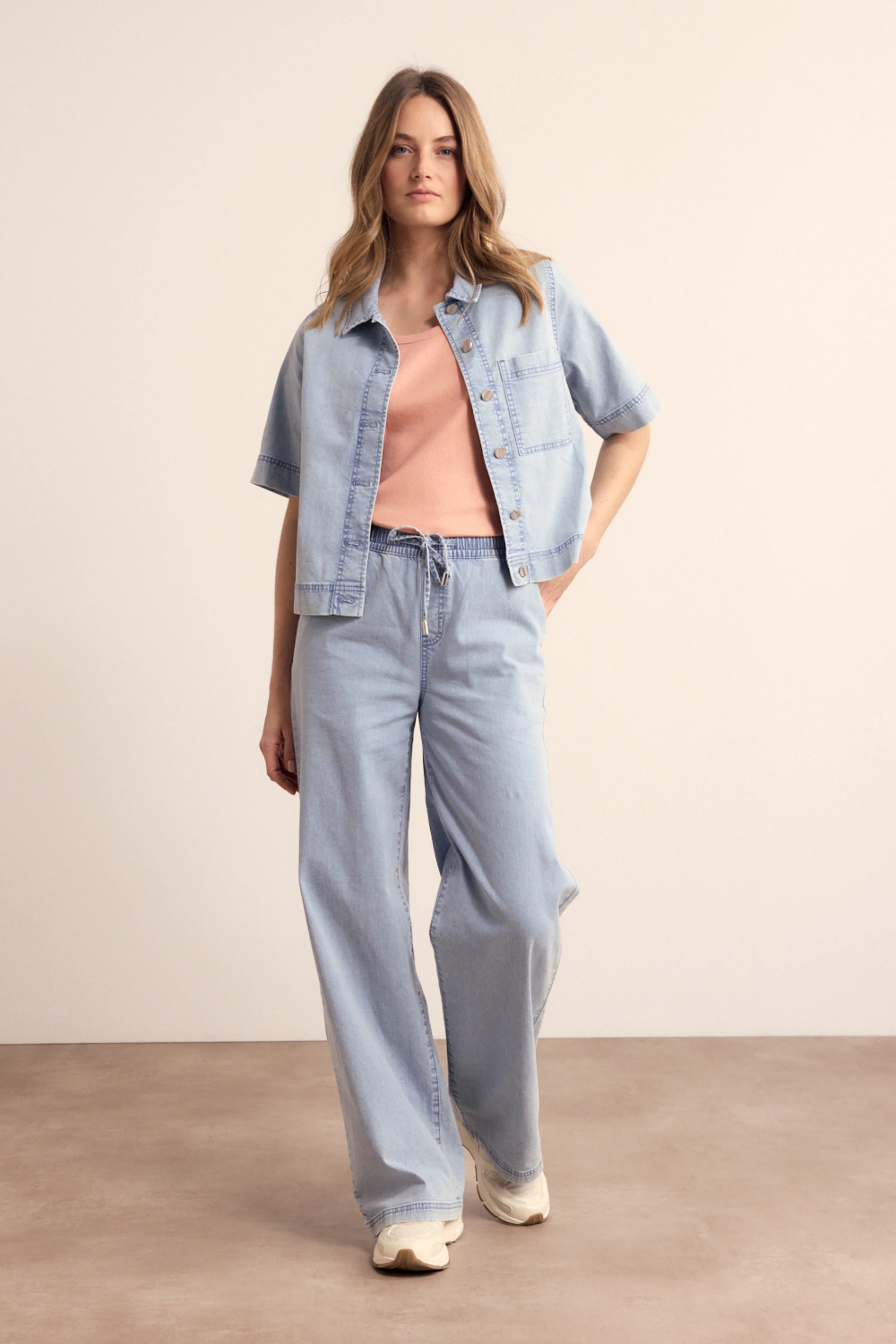 Broek Lightweight Denim Light Blue F01-19-101 2