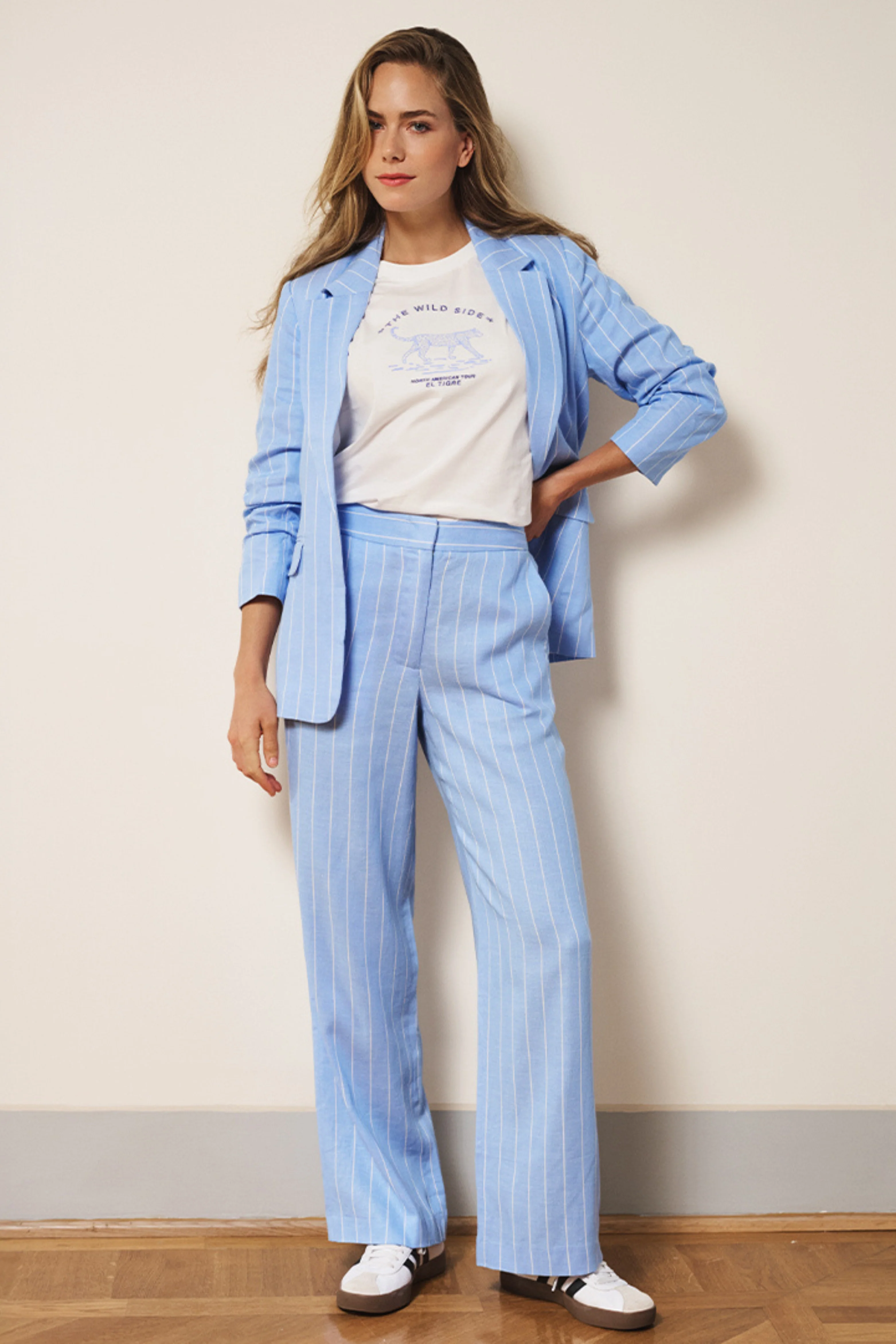 Broek Linen Pacific Blue SP26.17006 - Image 2