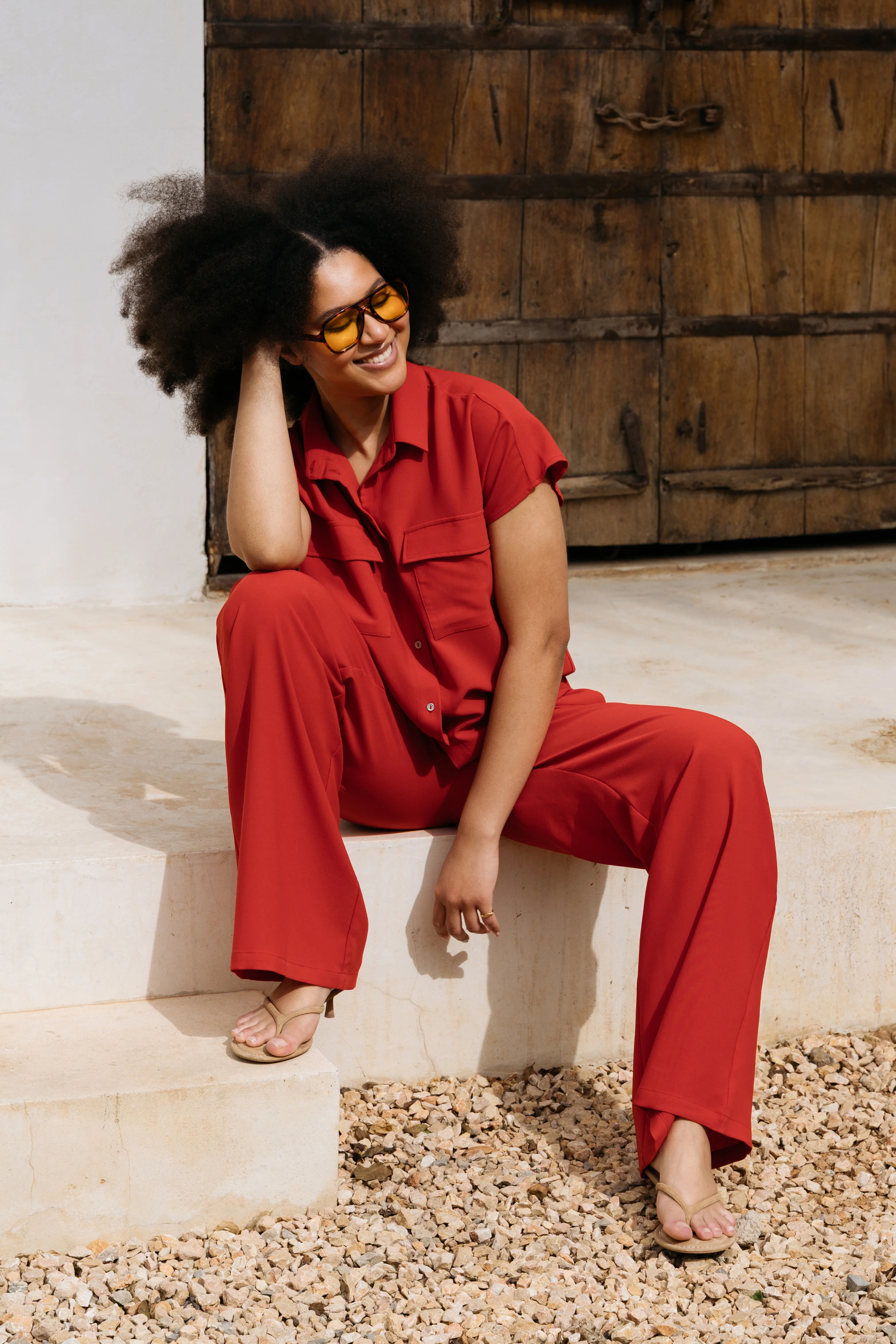 Broek Nelly Stone Red PA366 - Image 4
