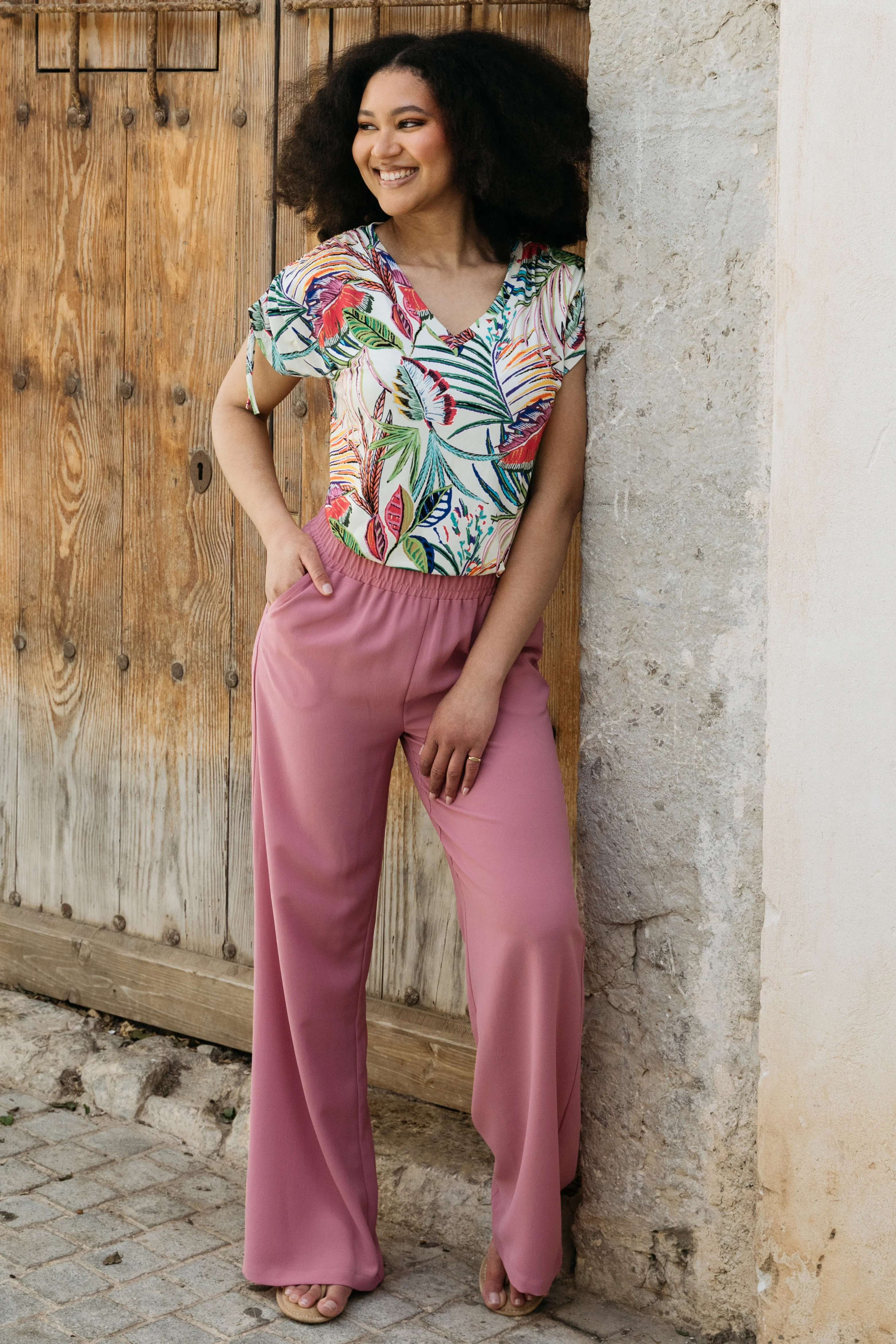 Broek Nelly Vintage Pink PA366 - Image 4