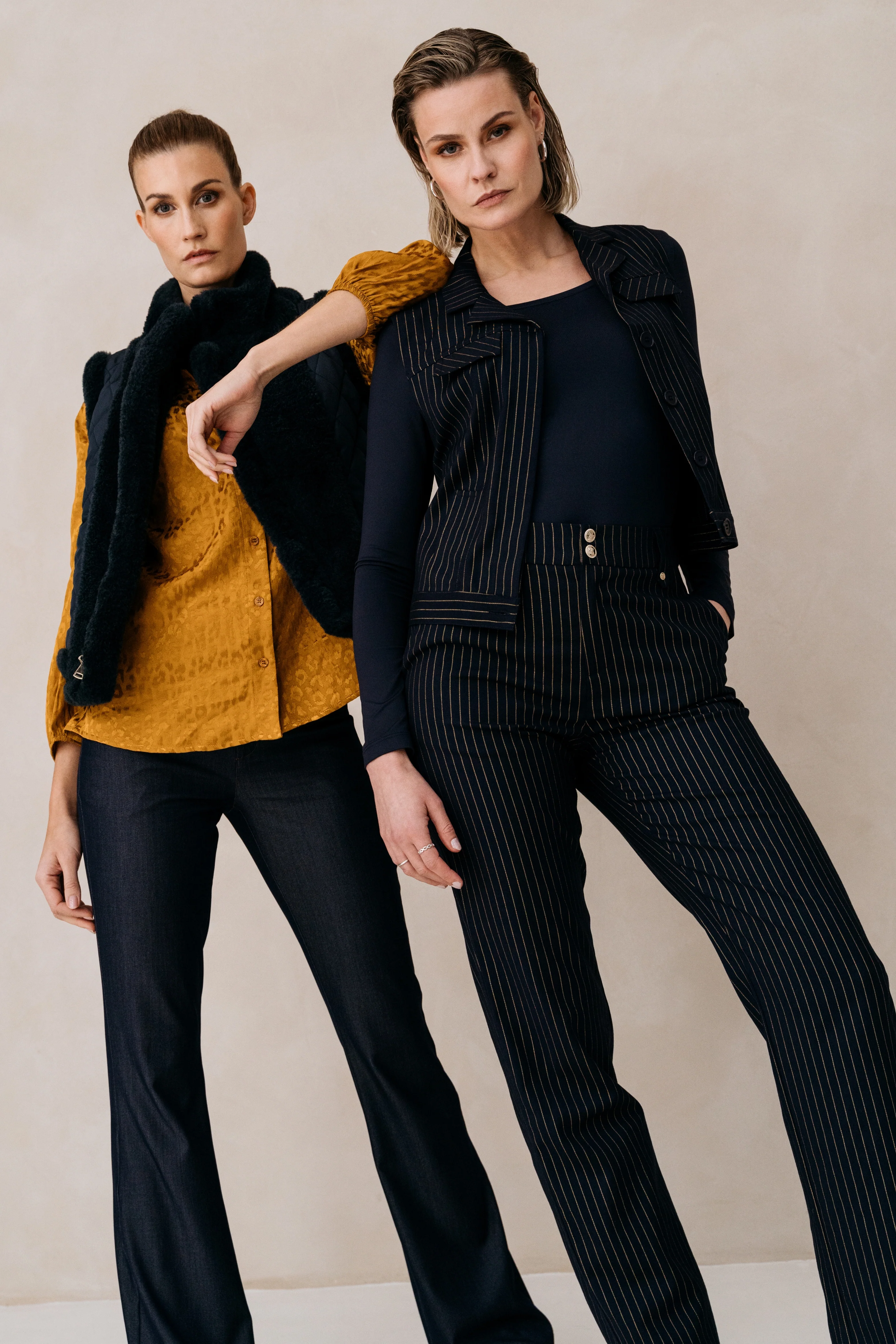 Broek Philia Pinstripe Gold - Image 4