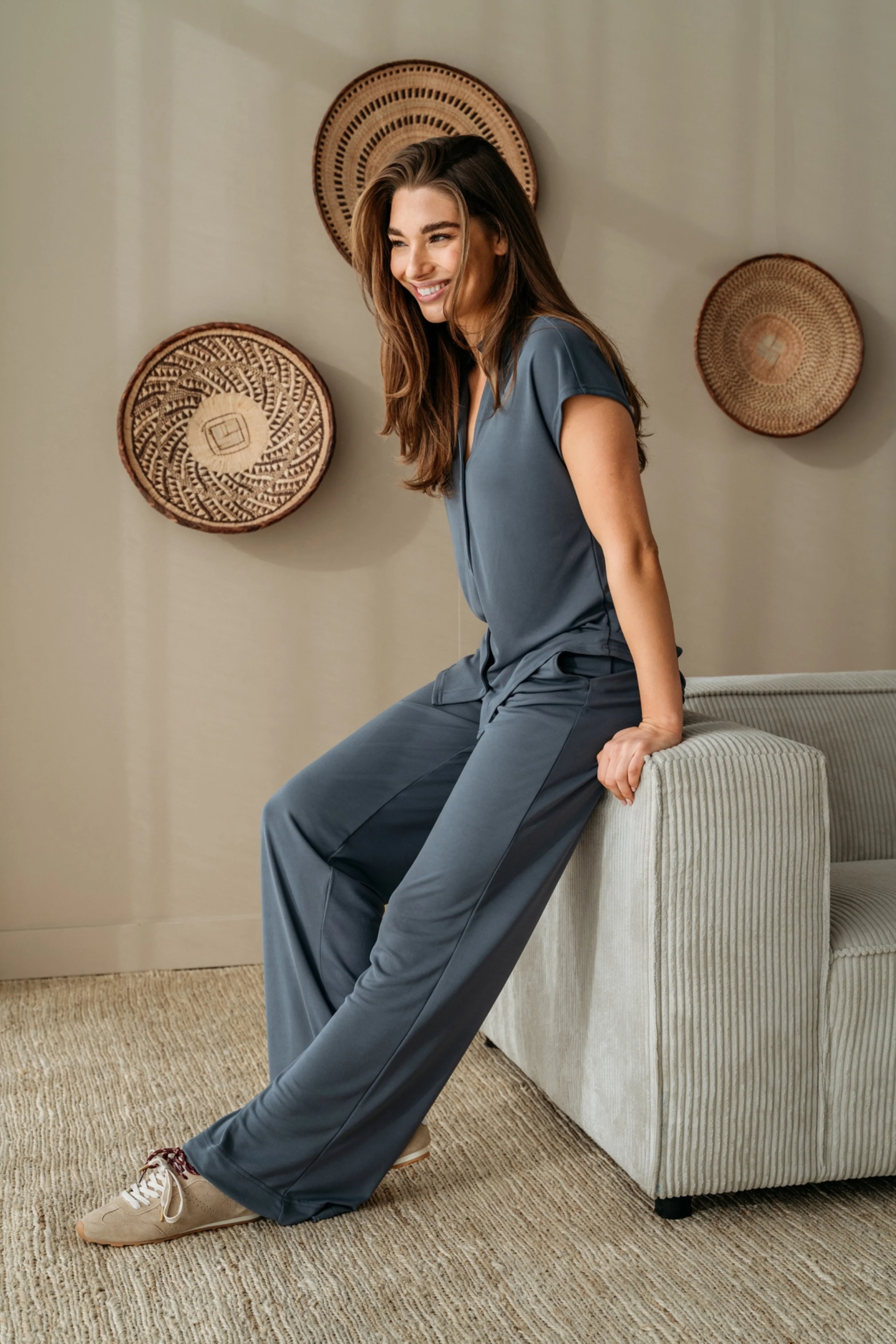 Broek Riley Dark Slate PA427