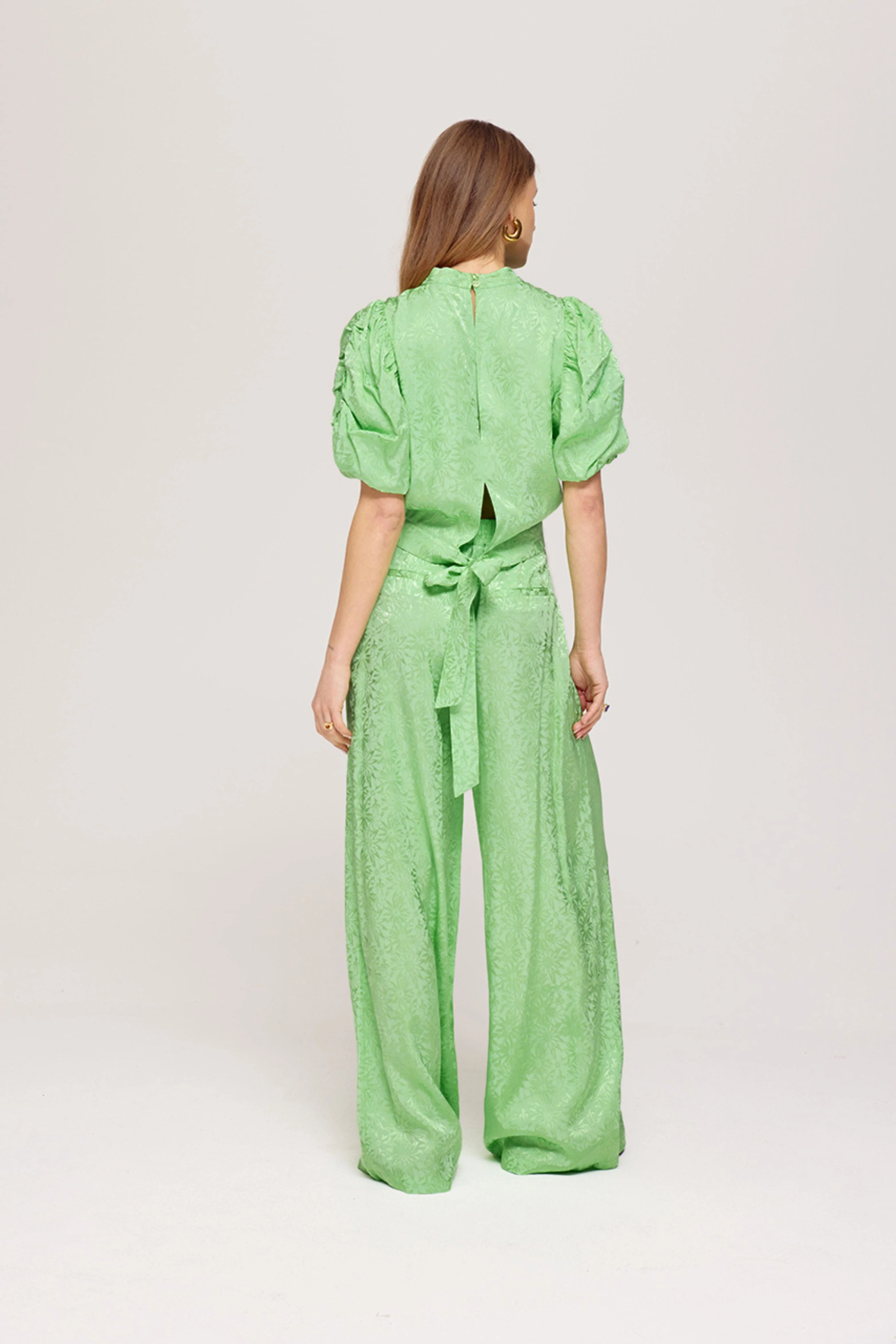 Broek Rosie Green Blossom SS25J101 - Image 2