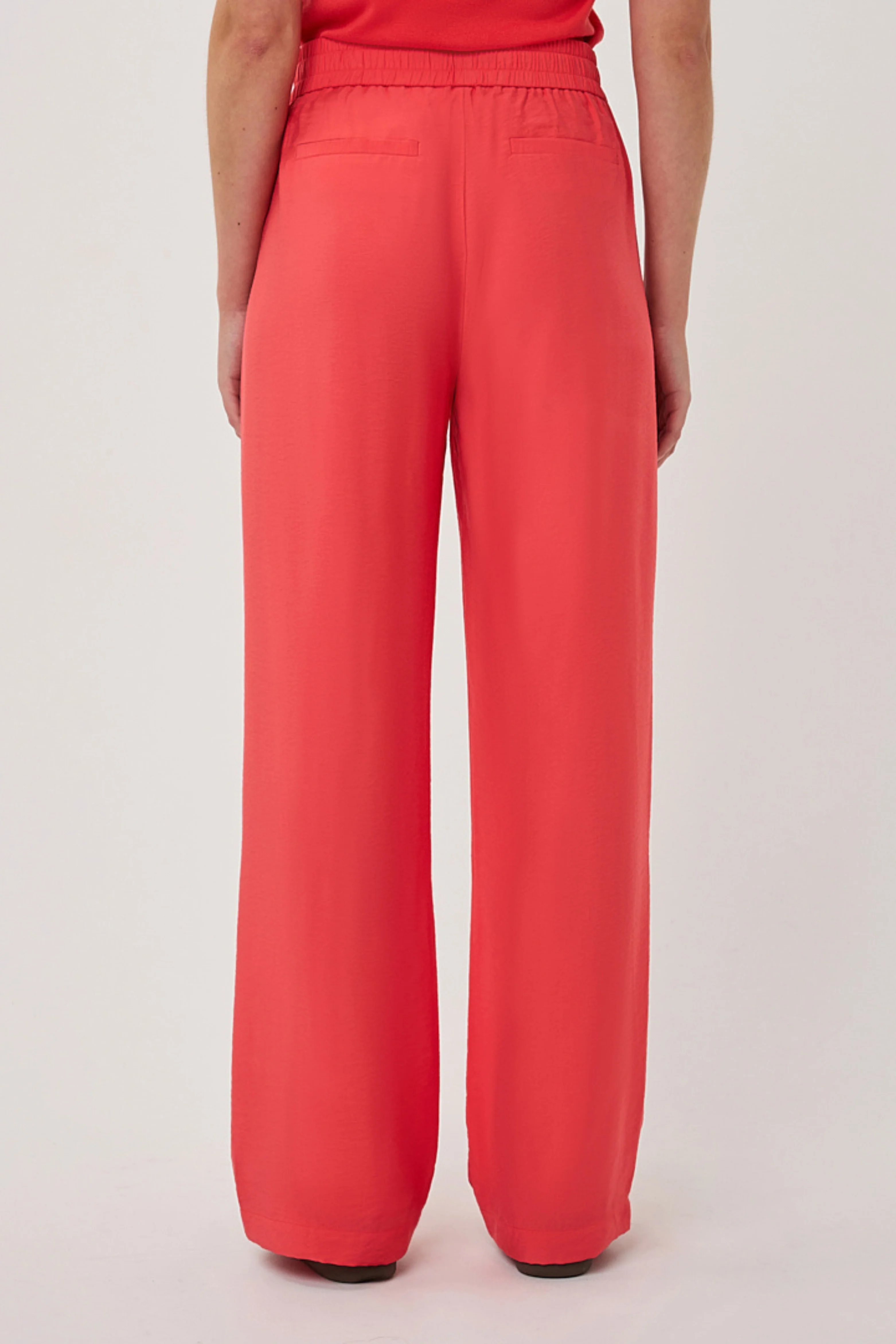 Broek Wide Elastic Waist Slub Chili Red SP26.10033 - Image 4
