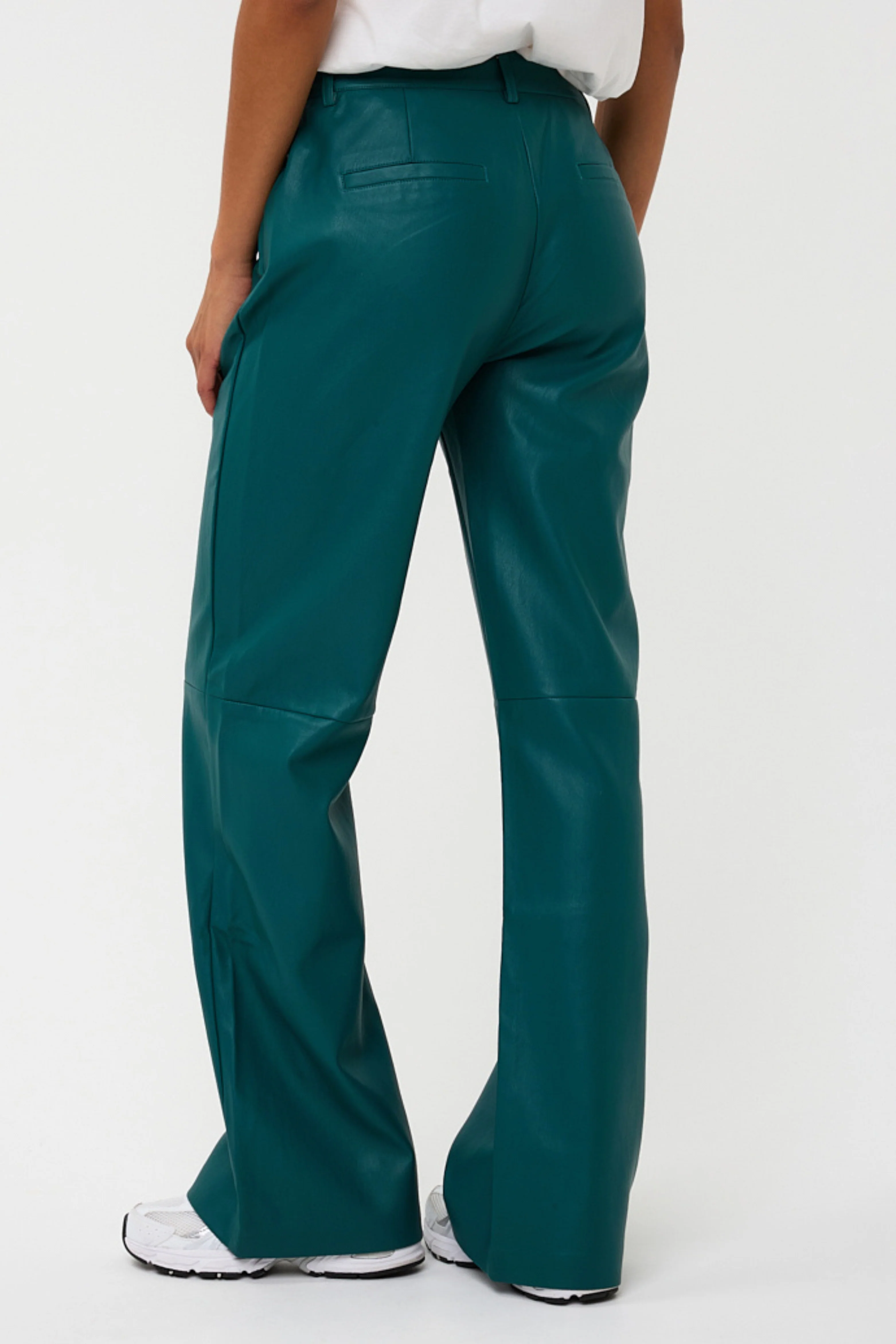 Broek Wide Leg PU Teal W25.11708 - Image 4