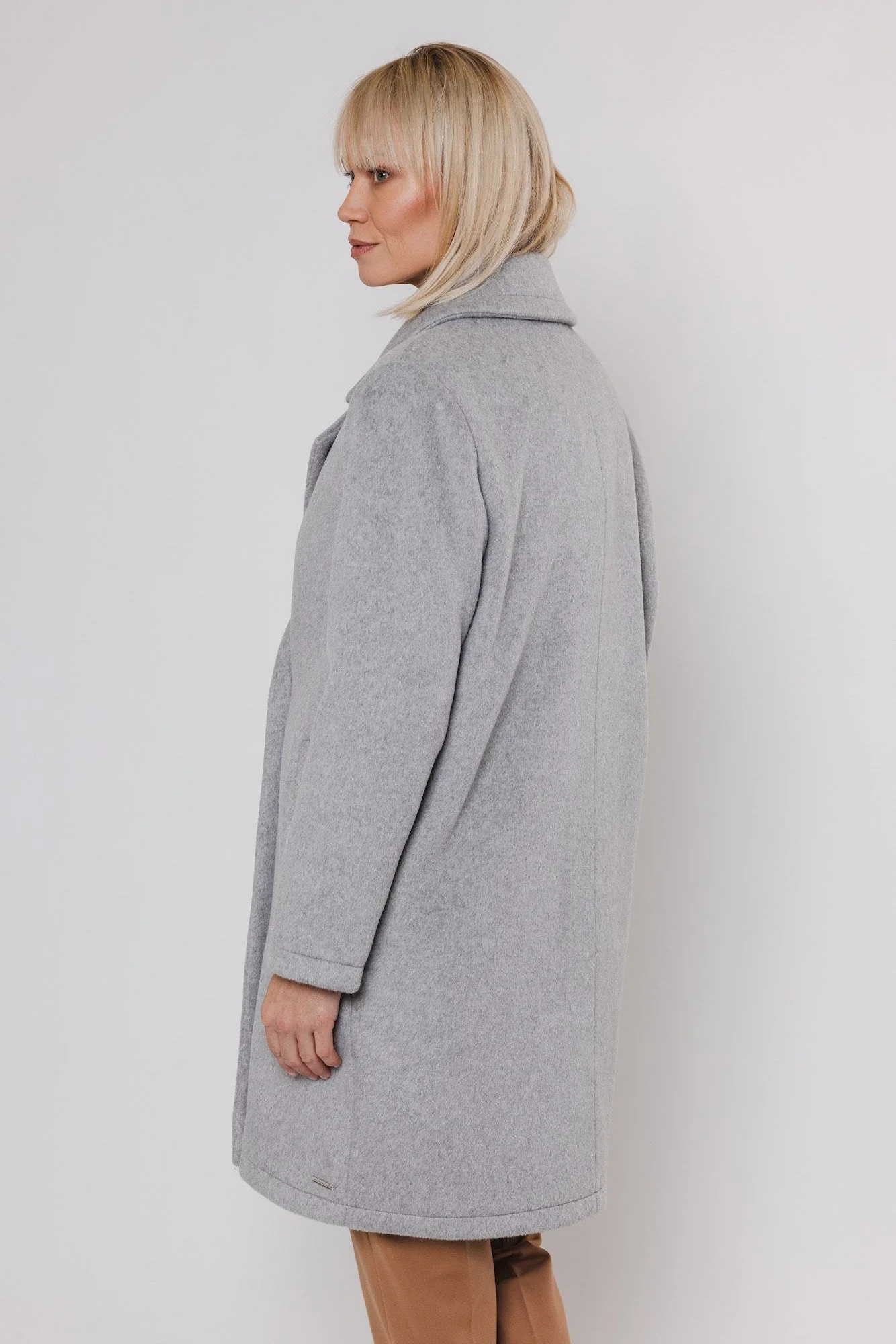 Coat bonne double breasted grey - Image 3