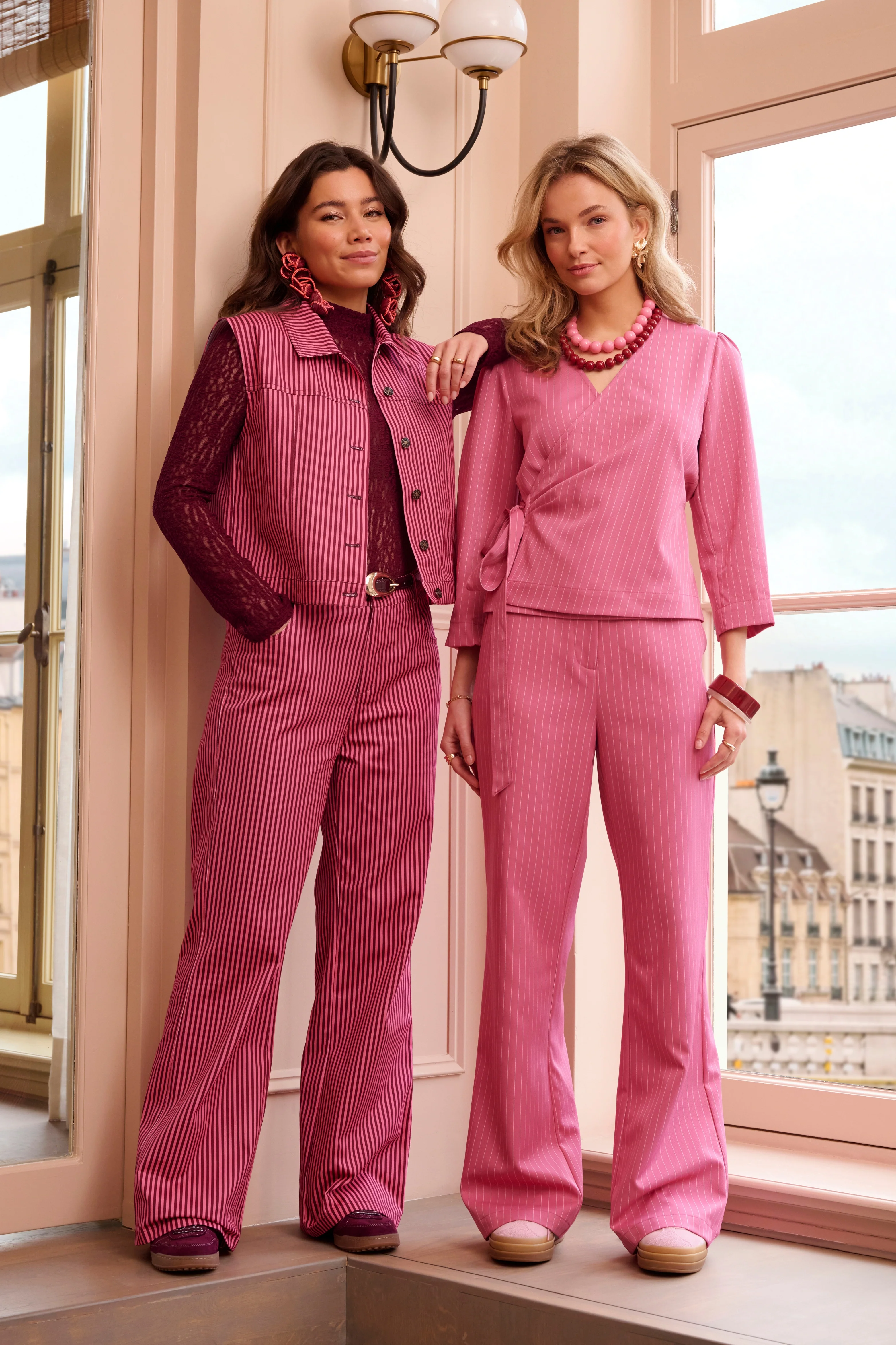 Gilet Marit Coral Pink Burgundy - Image 7