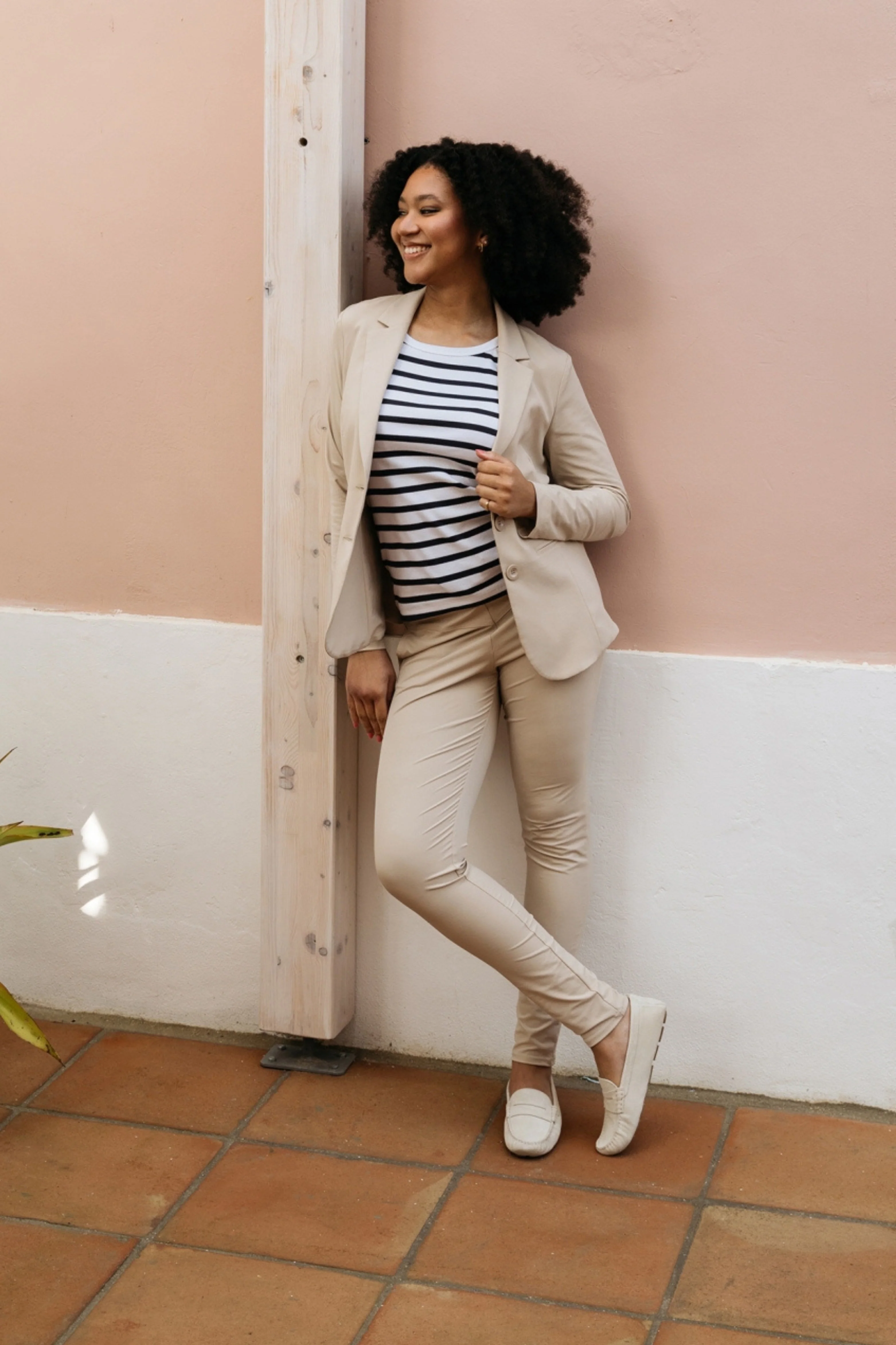 Heavy Travel Blazer Phileine Sand BZ167 - Image 3