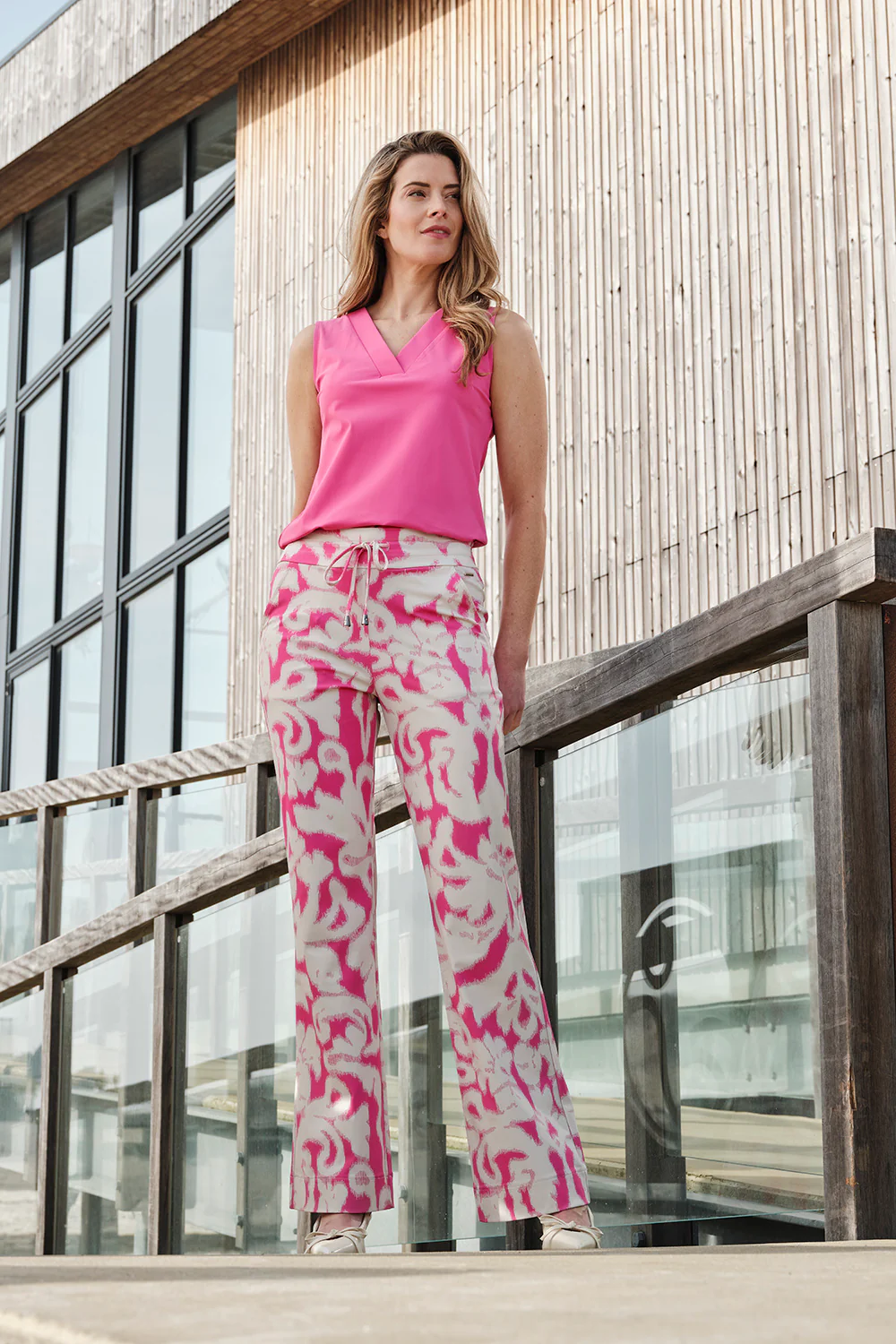 Heavy Travel Broek Ikat Ornaments Print Rose 202136