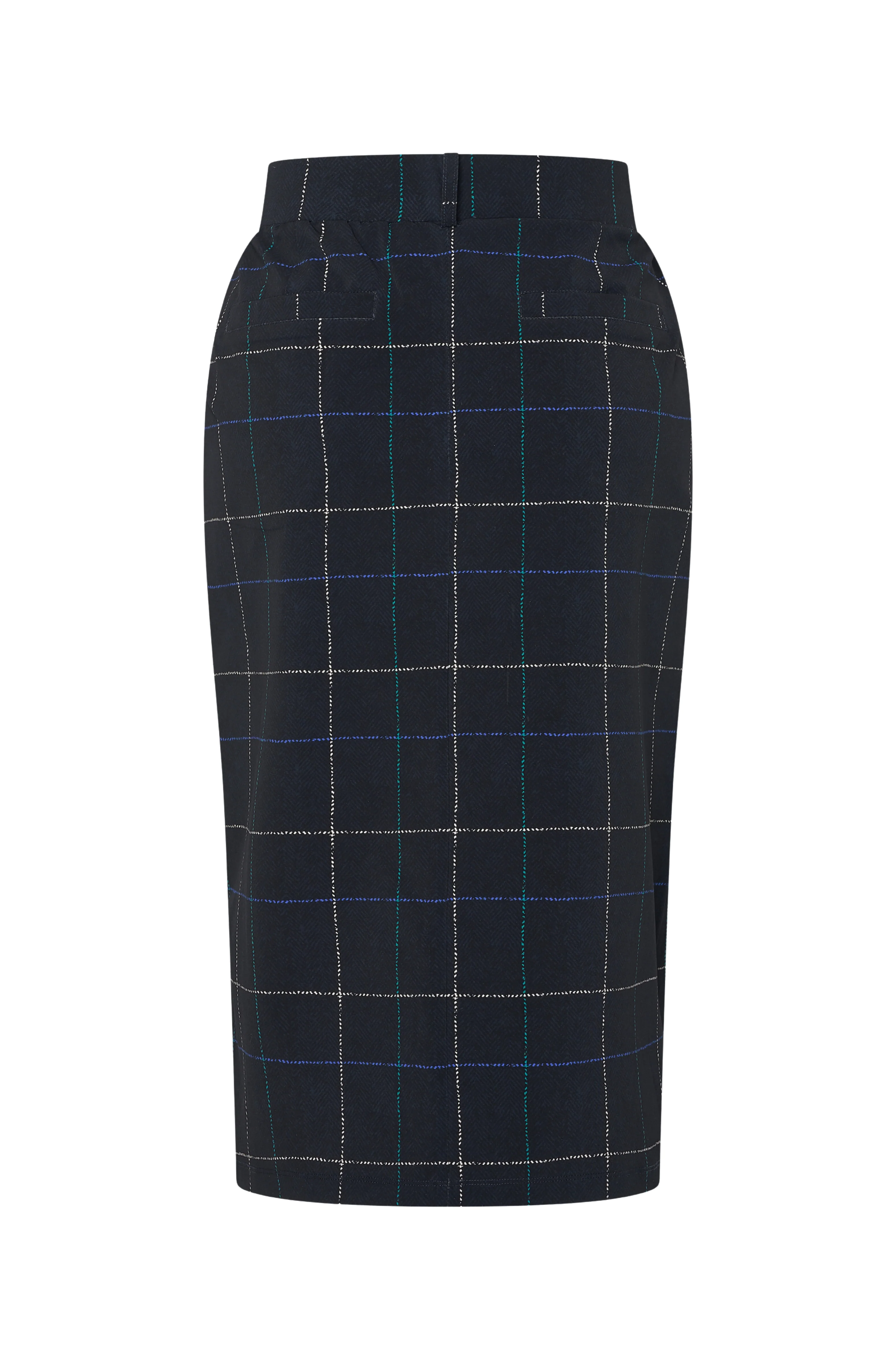 Heavy Travel Rok Herringbone Print Dark Blue Petrol 202659 - Image 4