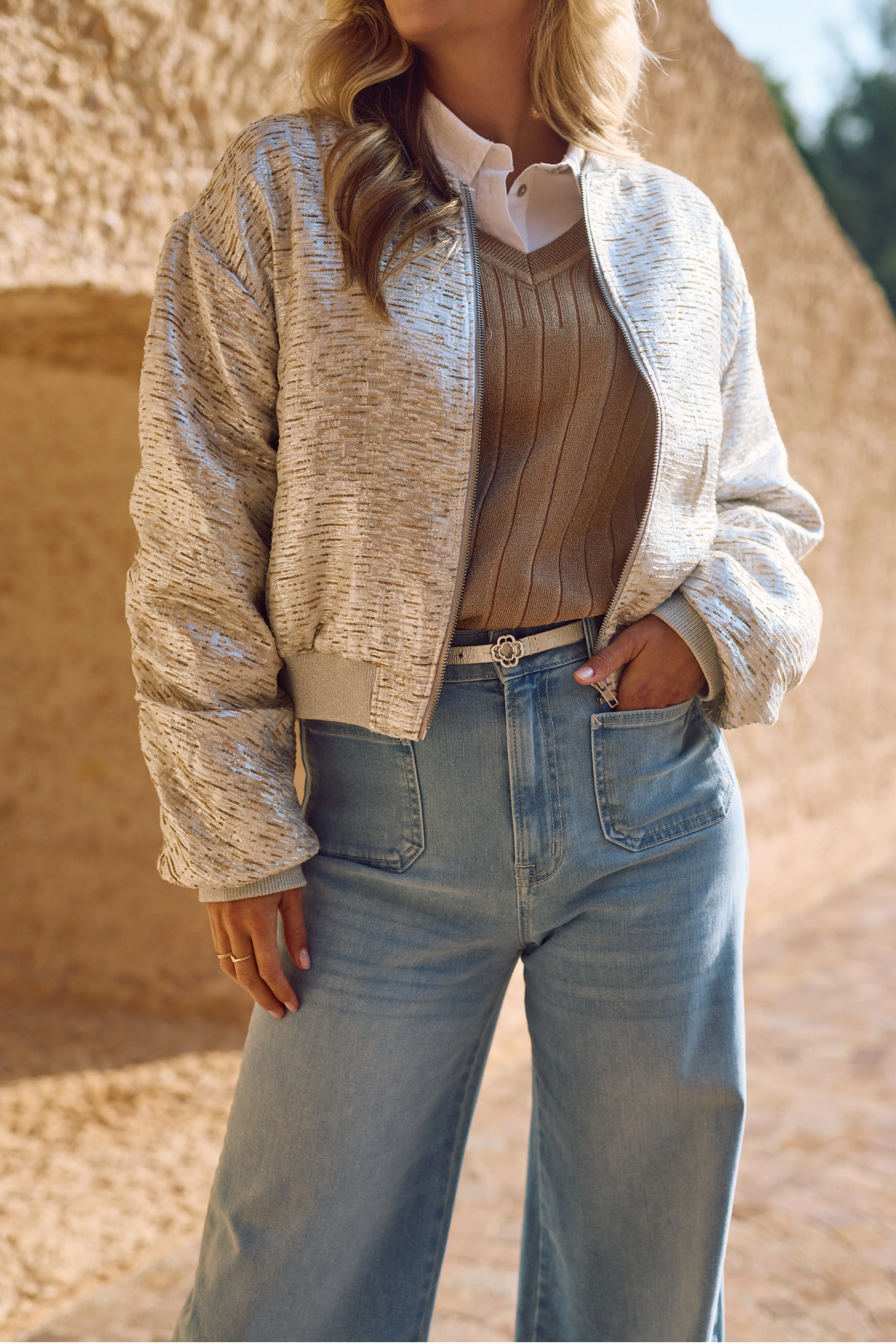 Jacket Babette Silver Camel NKS13096