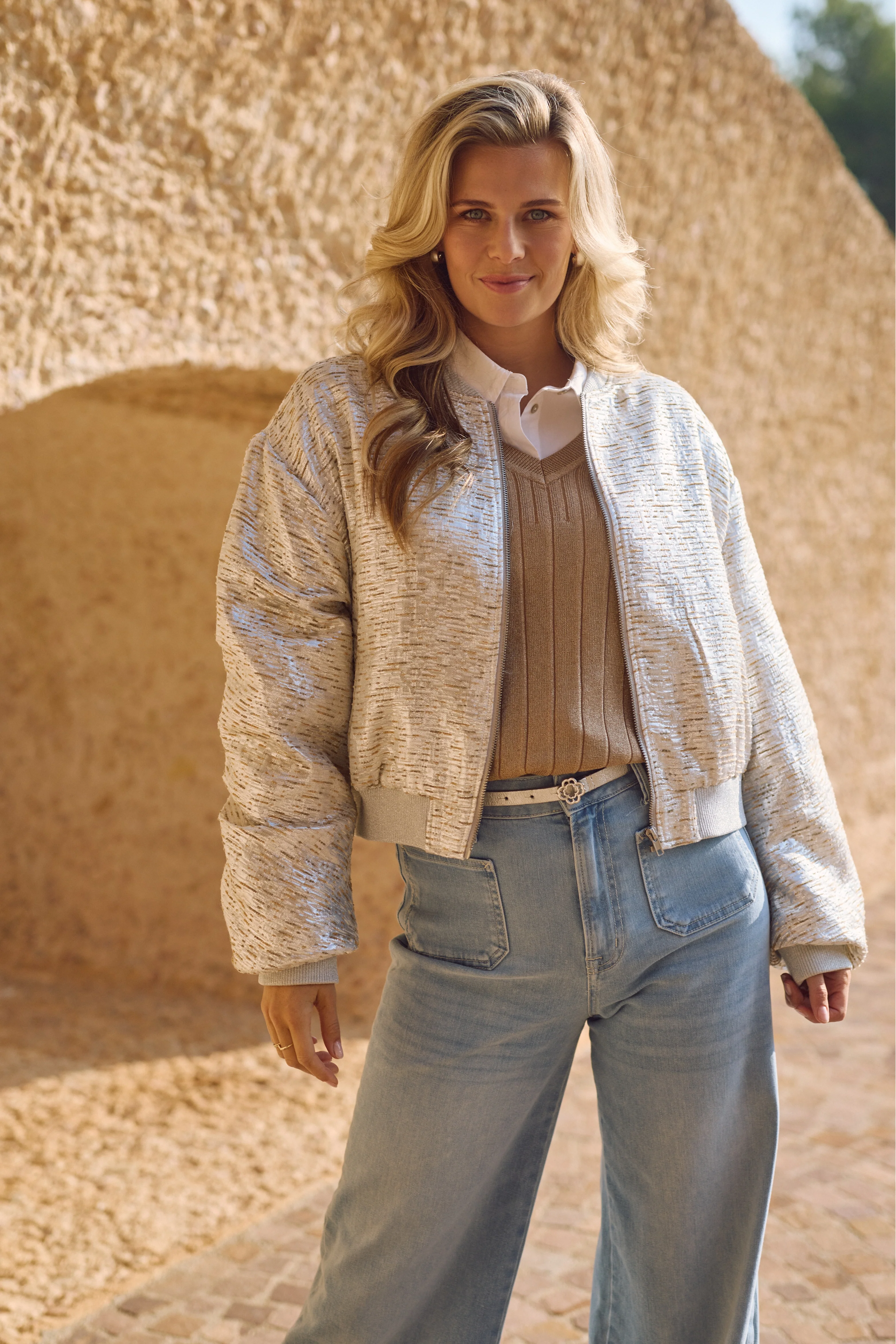 Jacket Babette Silver Camel NKS13096 - Image 10