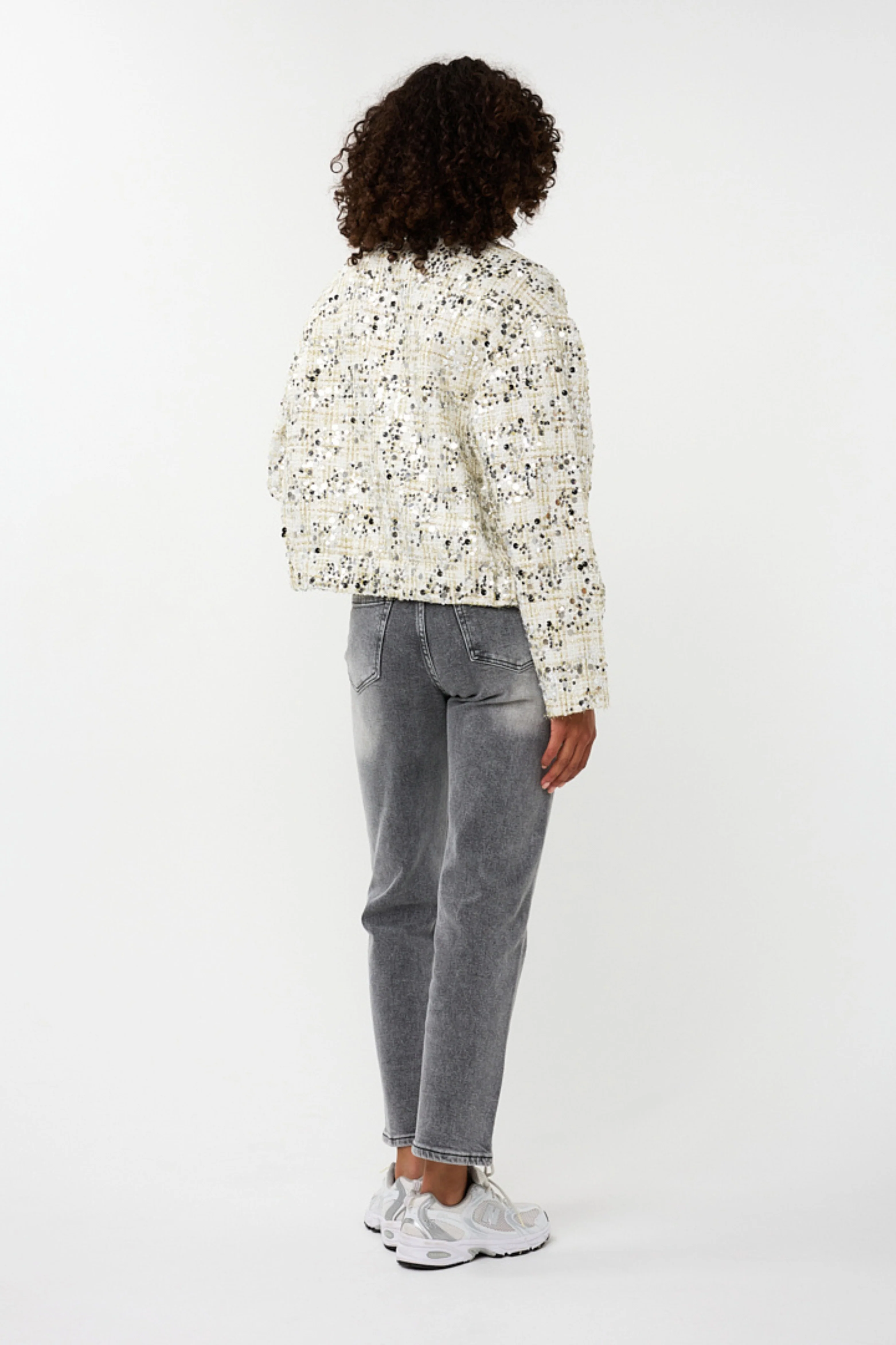 Jacket Bomber Sequins Offwhite W25.19702 - Image 6