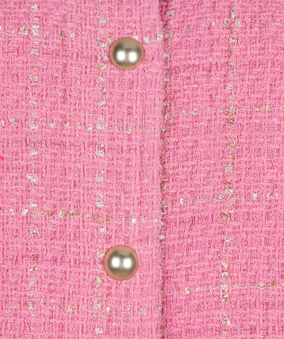 Jacket Cropped Boucle Rose SP25.19010 - Image 3