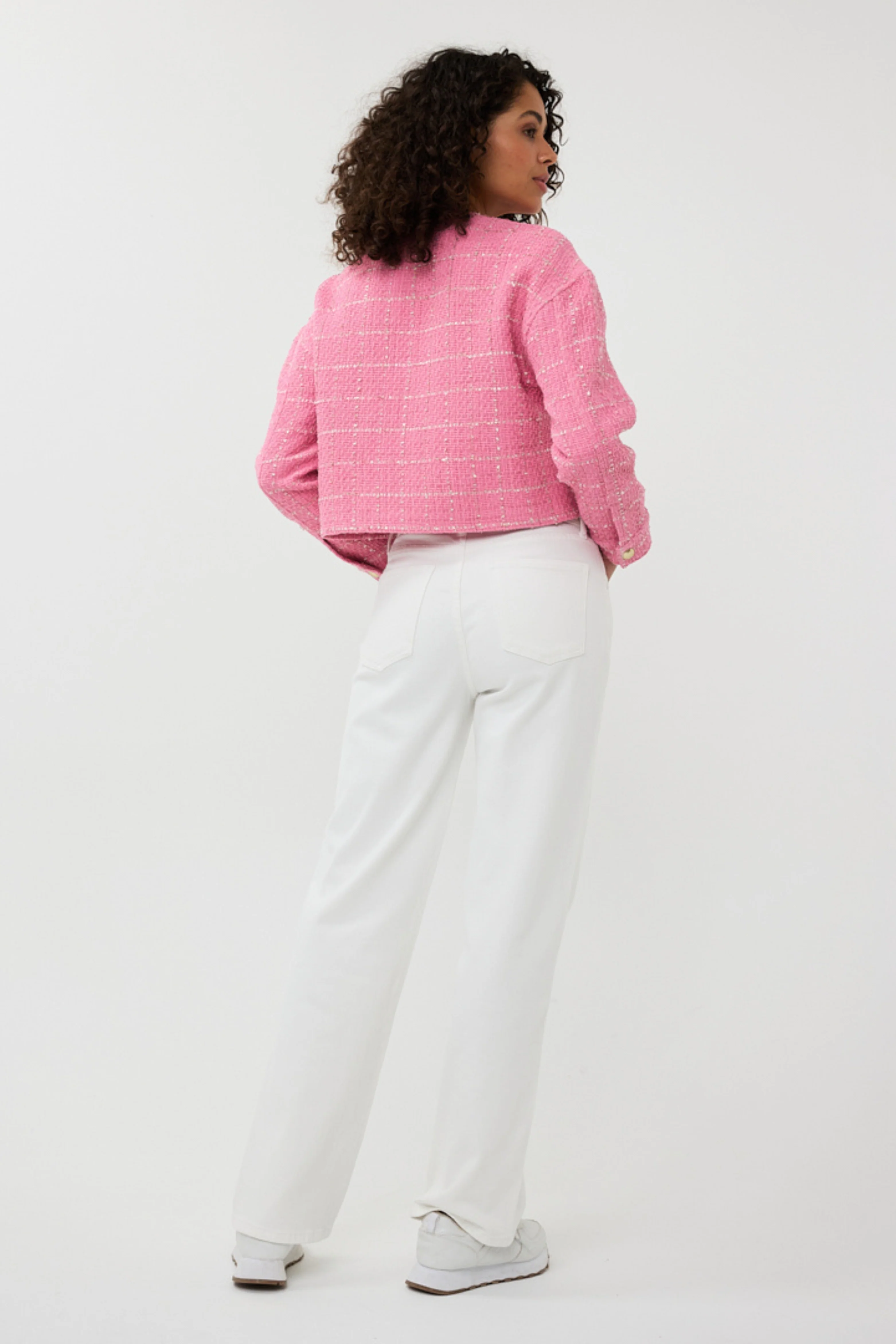 Jacket Cropped Boucle Rose SP25.19010 - Image 7