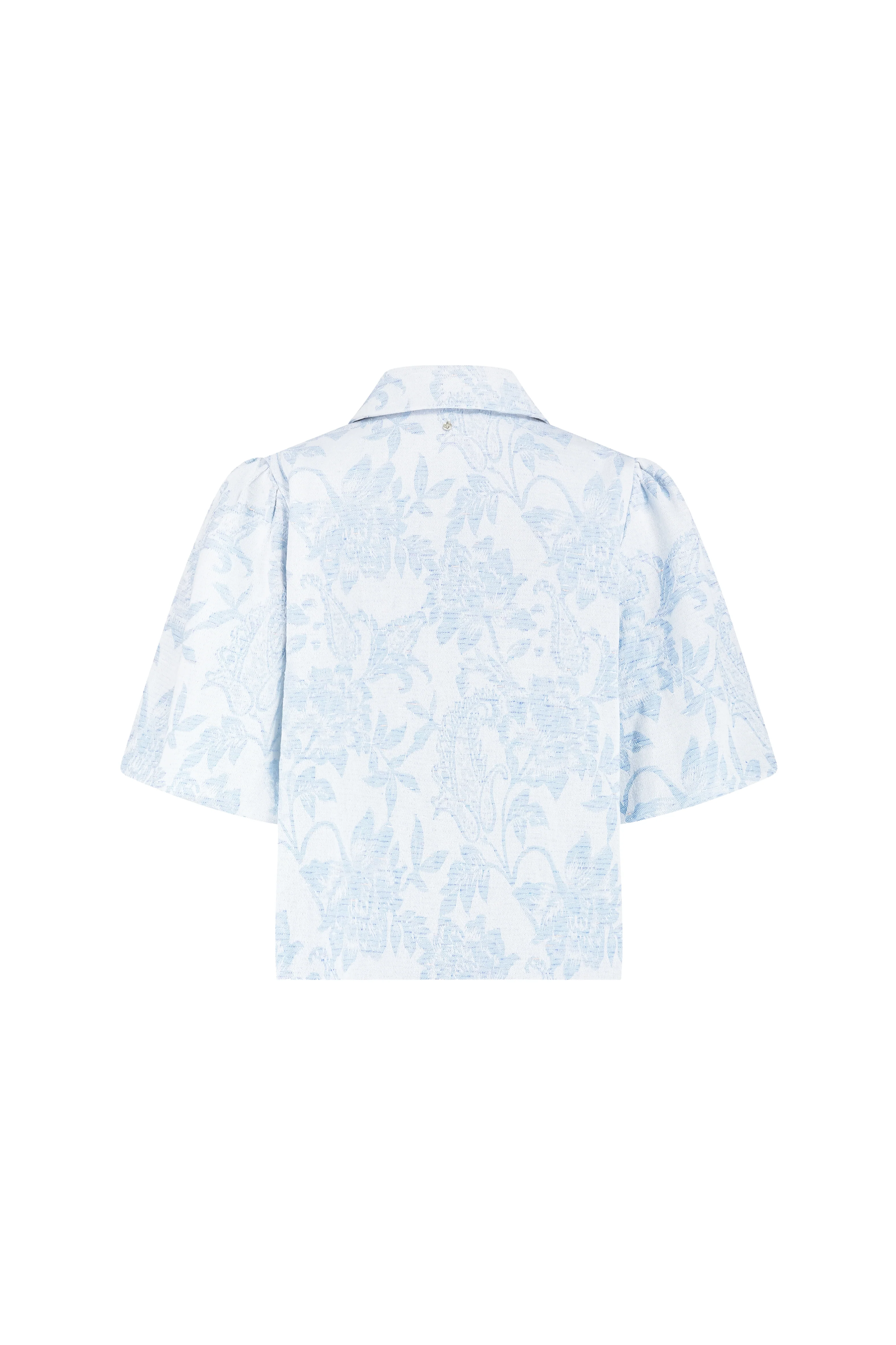 Jacket Denim Jacquard Light Blue Denim C10-19-801 2 - Image 4
