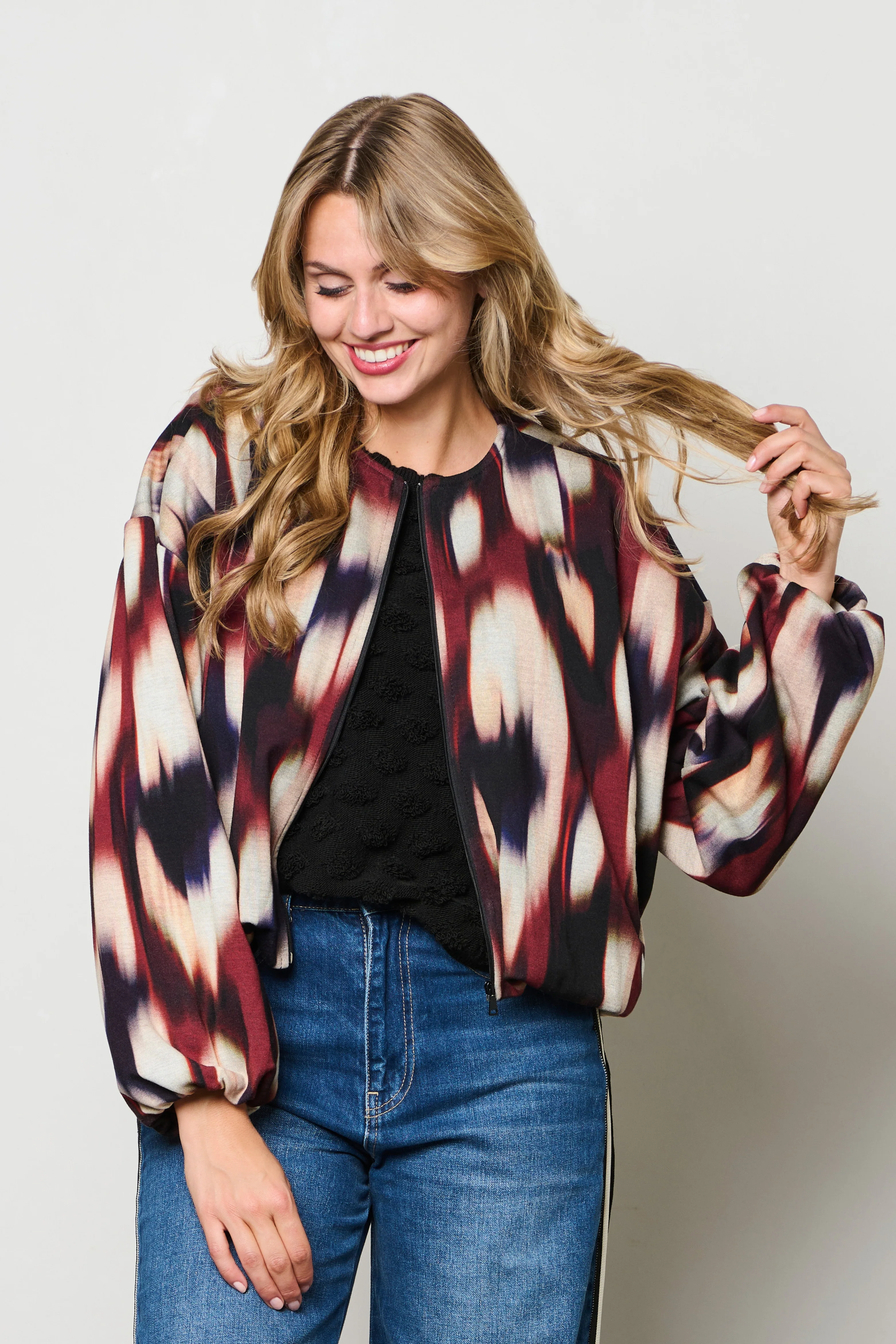 Jacket Diede Faded Big Wine Red Multi JA145 - Image 4