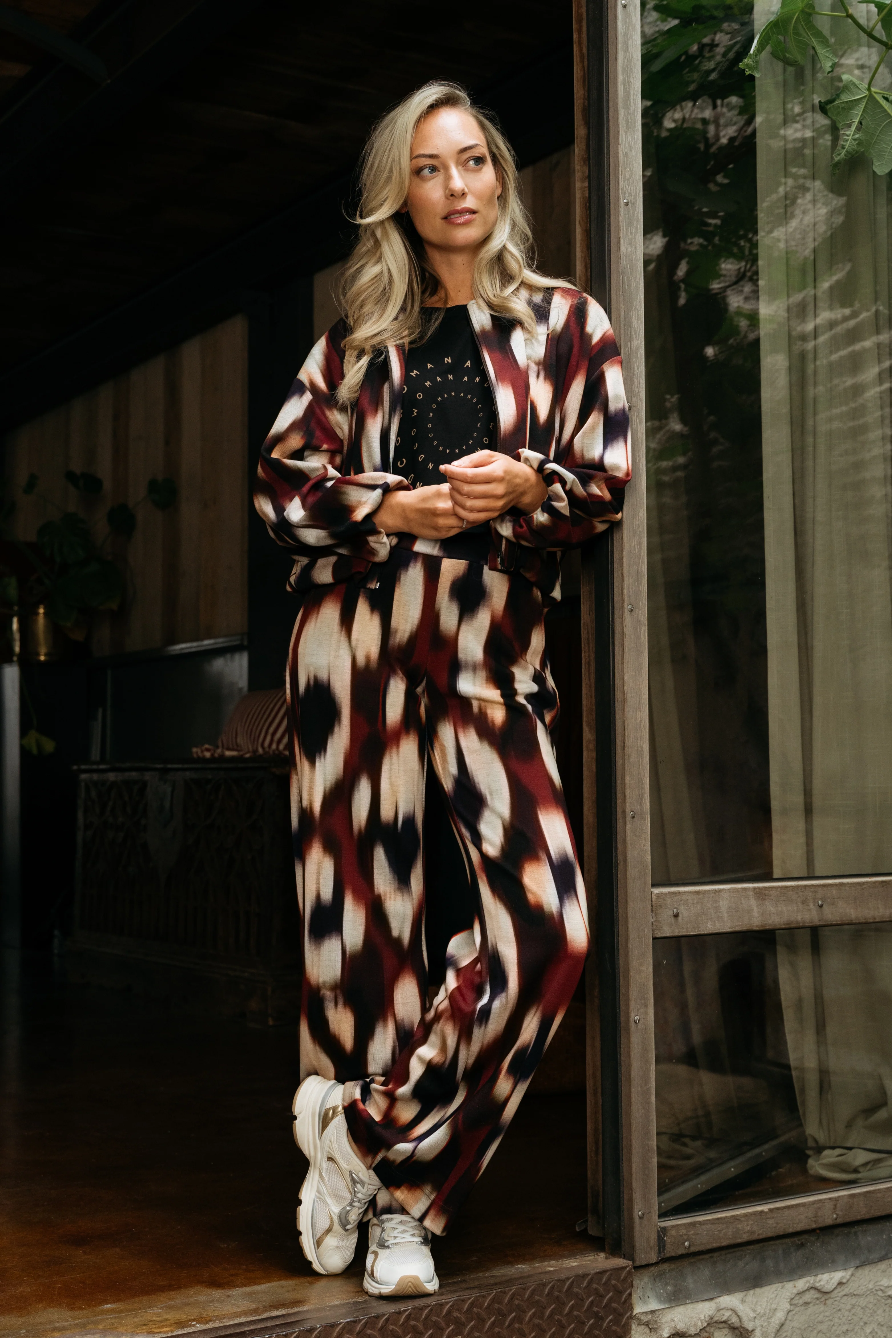 Jacket Diede Faded Big Wine Red Multi JA145 - Image 5