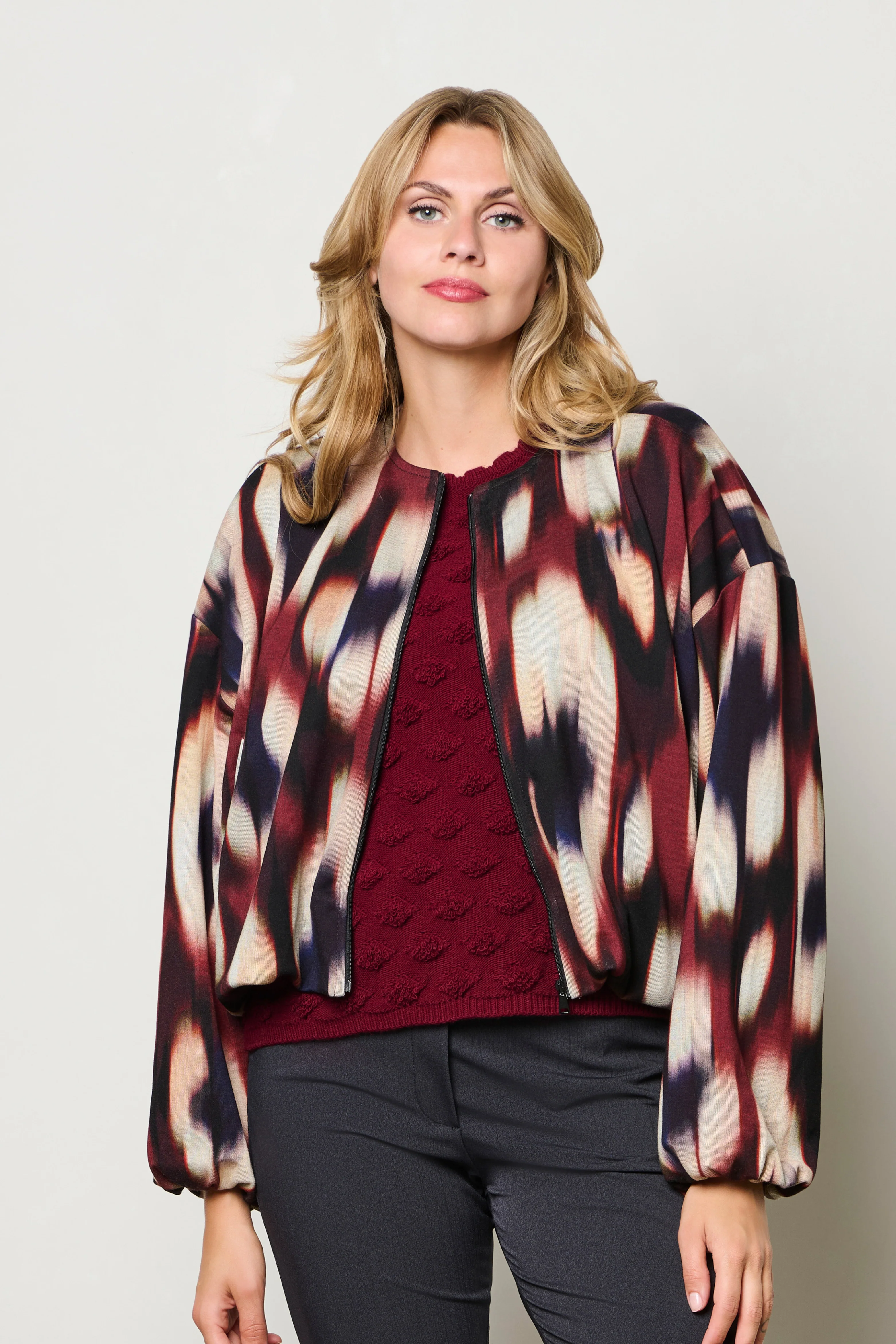 Jacket Diede Faded Big Wine Red Multi JA145 - Image 6