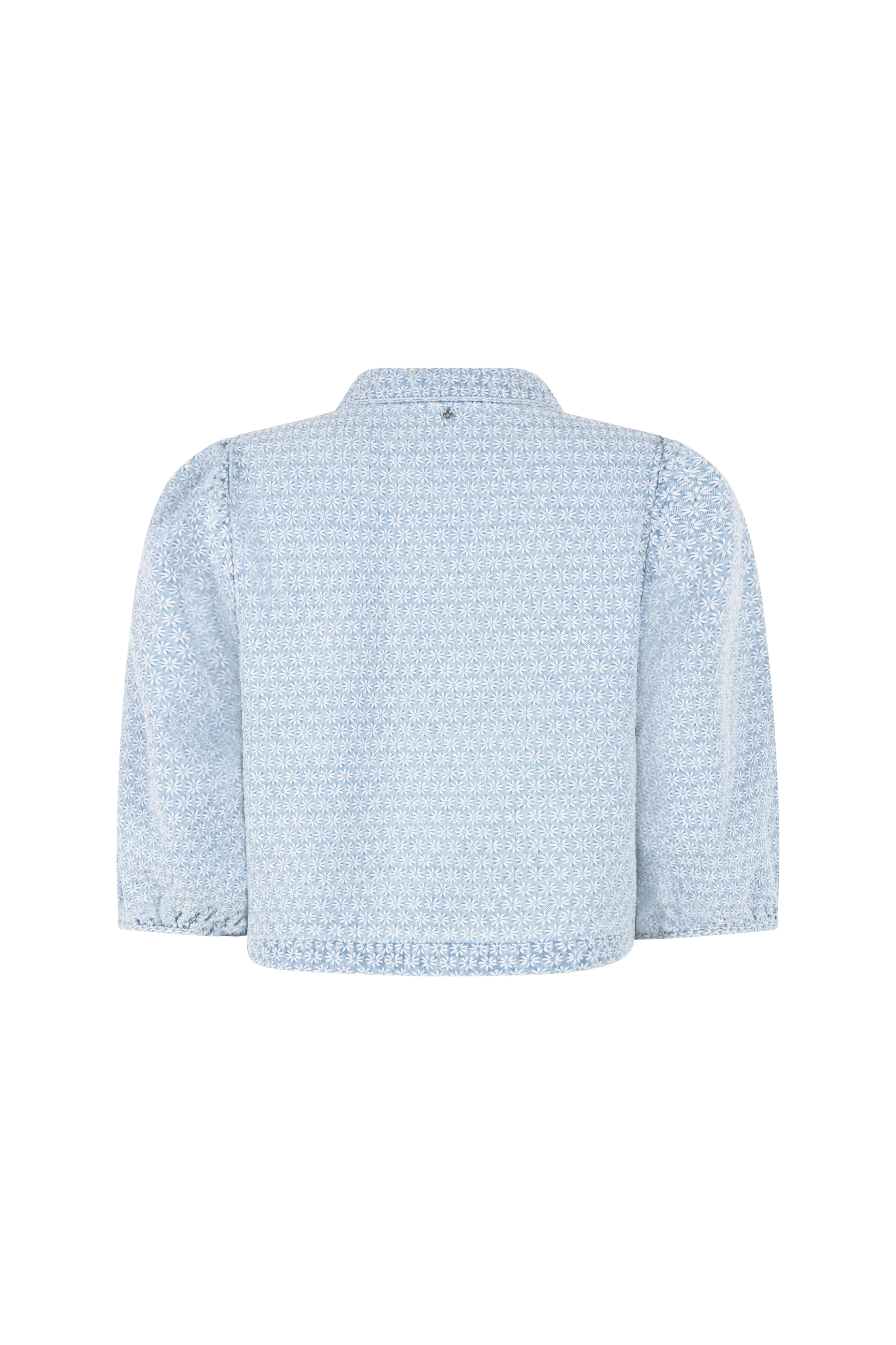 Jacket Embroidered Light Blue Denim C14-20-801 3 - Image 6