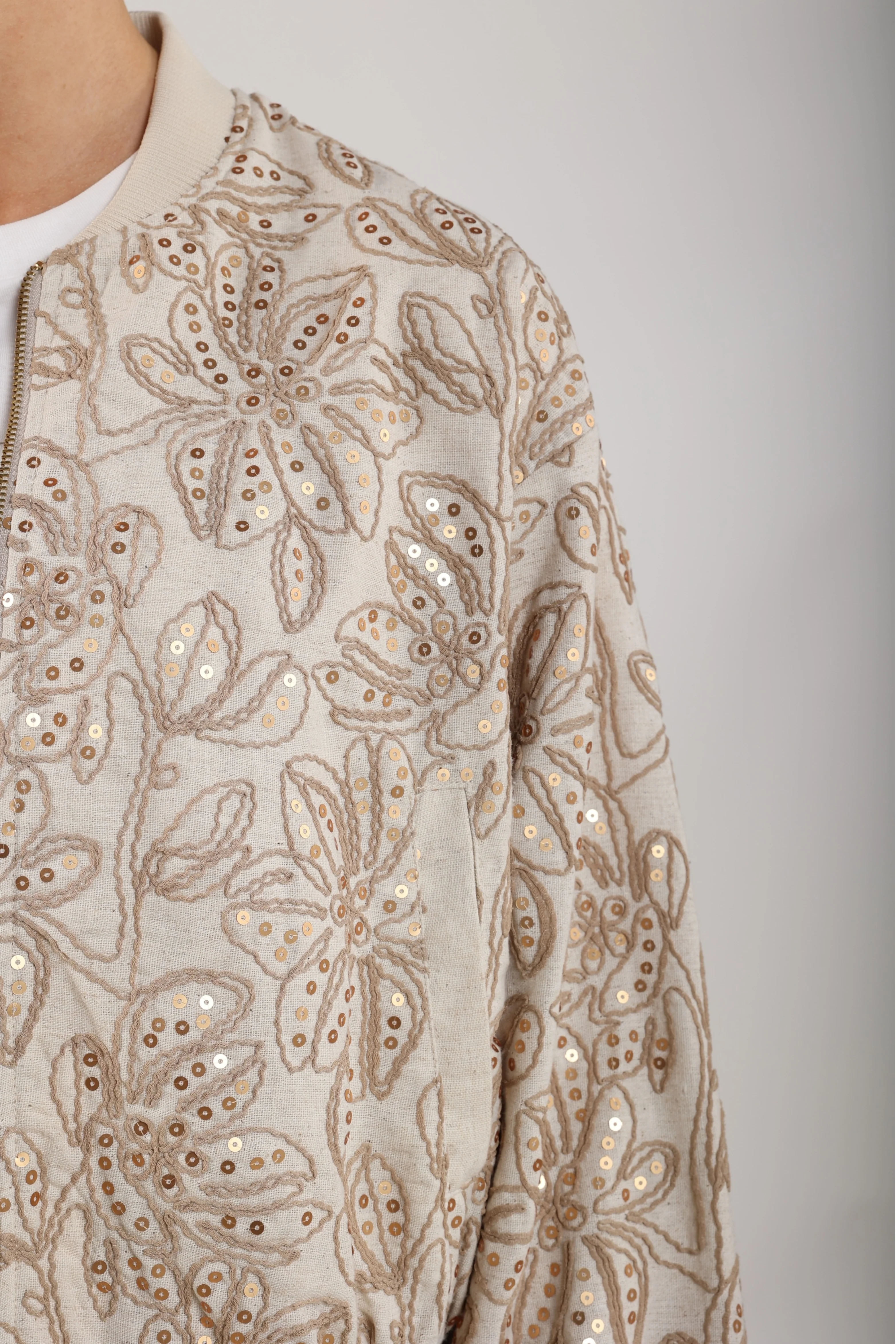 Jacket Ginny Paillet Sand NKS13083 - Image 12
