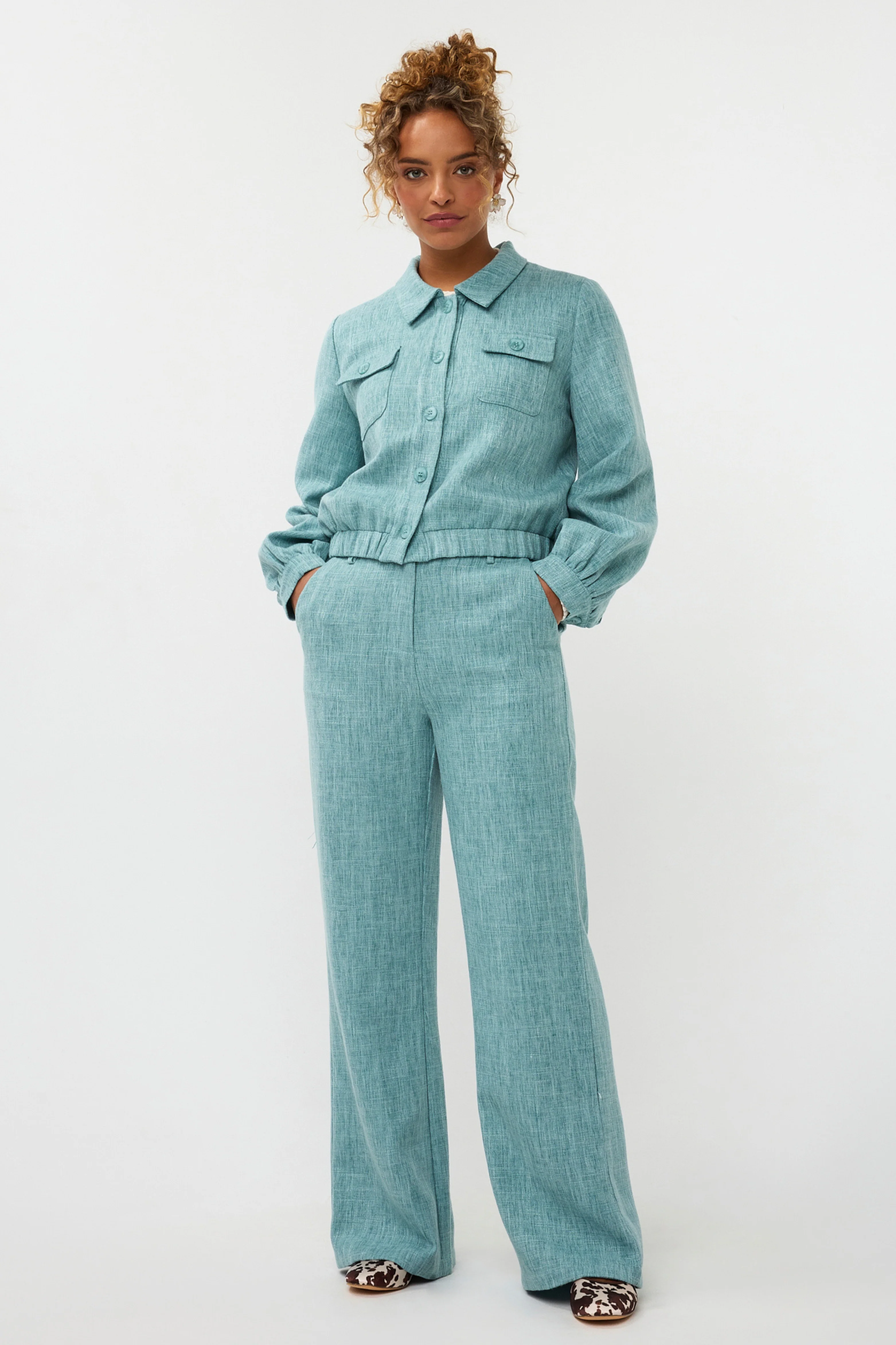Jacket Jinte Turquoise Melange - Image 7